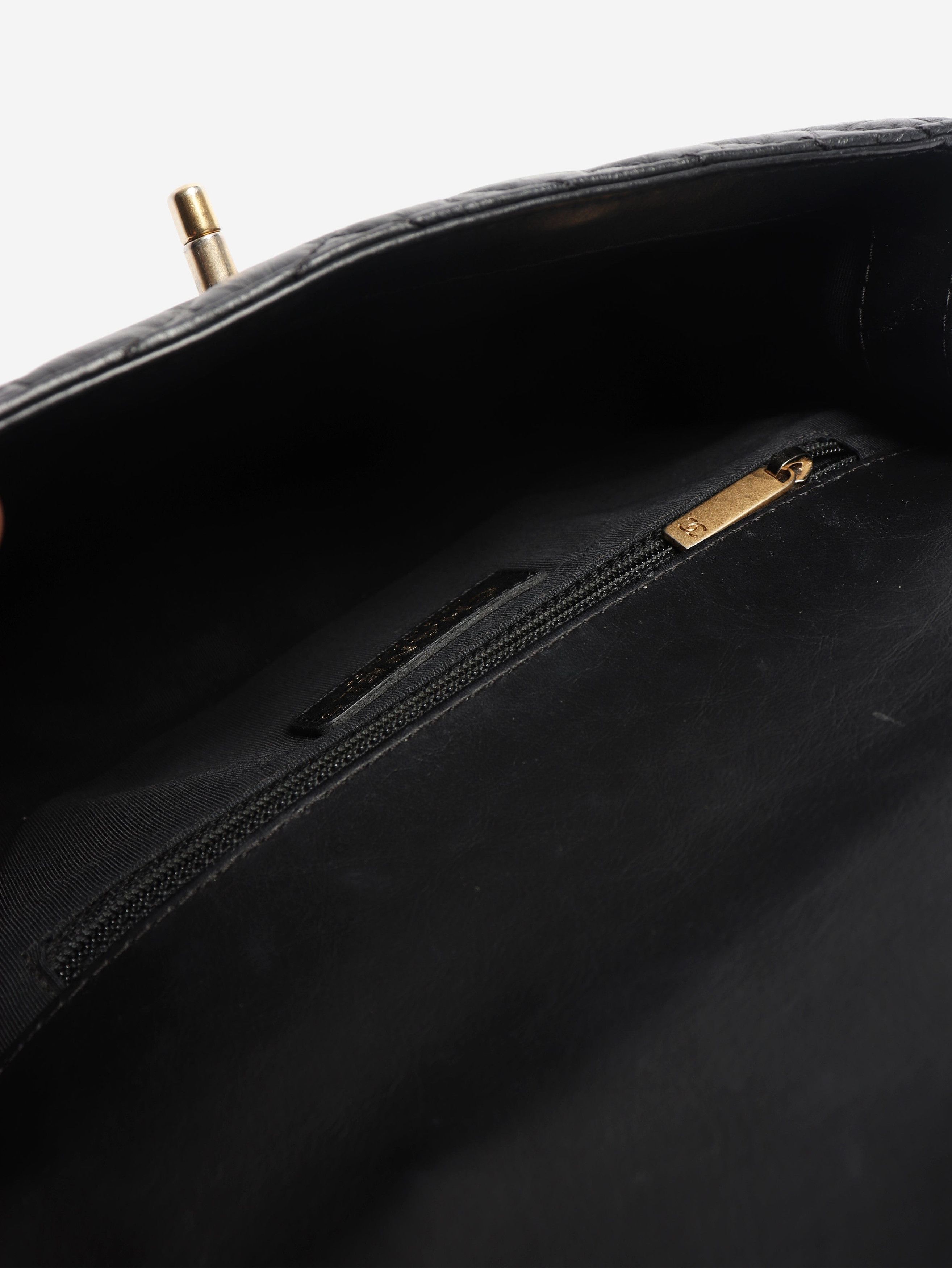 Chanel Black 2017 aged calfskin top handle bag Size ONE SIZE - 6 Thumbnail