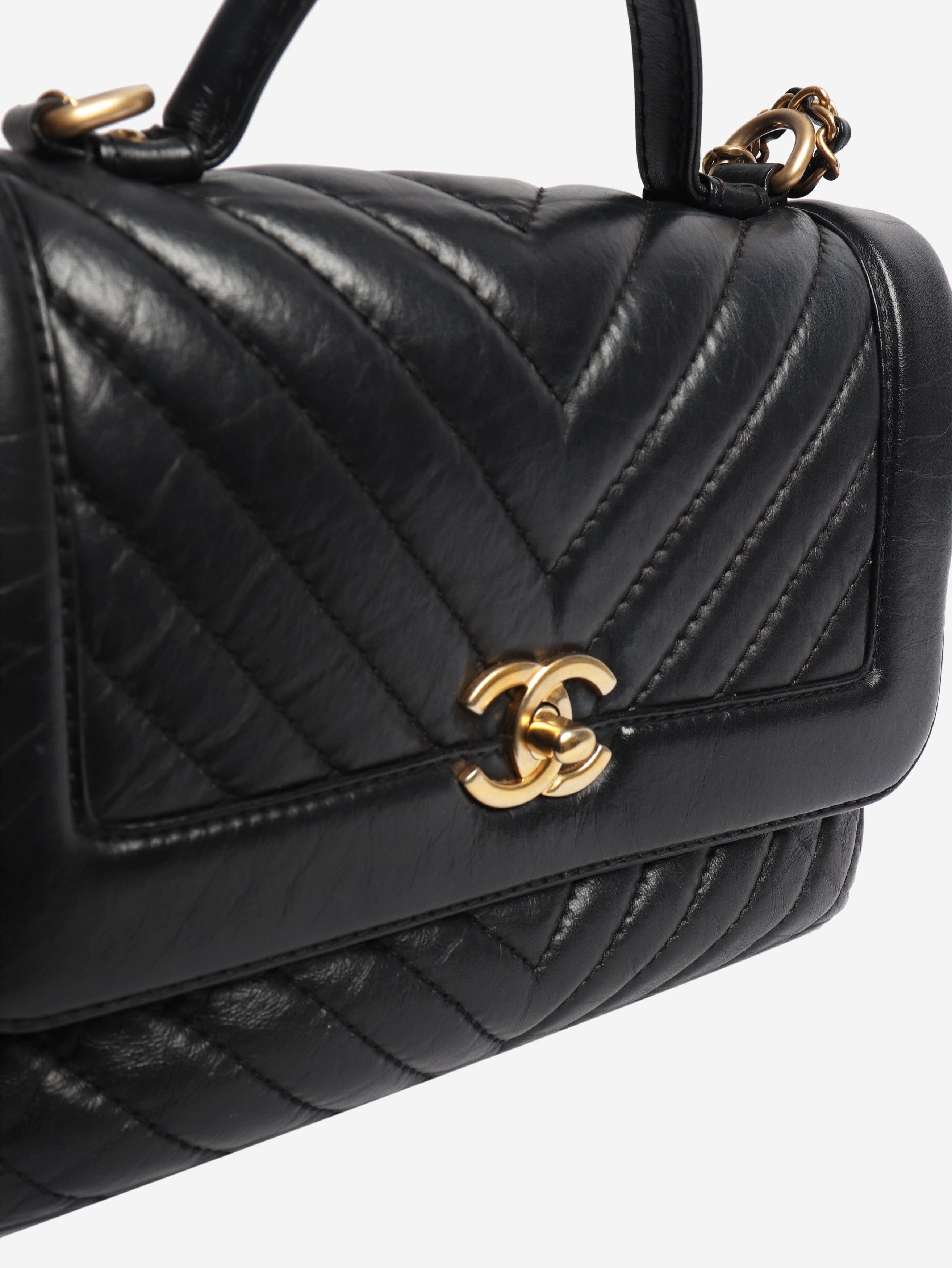Chanel Black 2017 aged calfskin top handle bag Size ONE SIZE - 4 Thumbnail