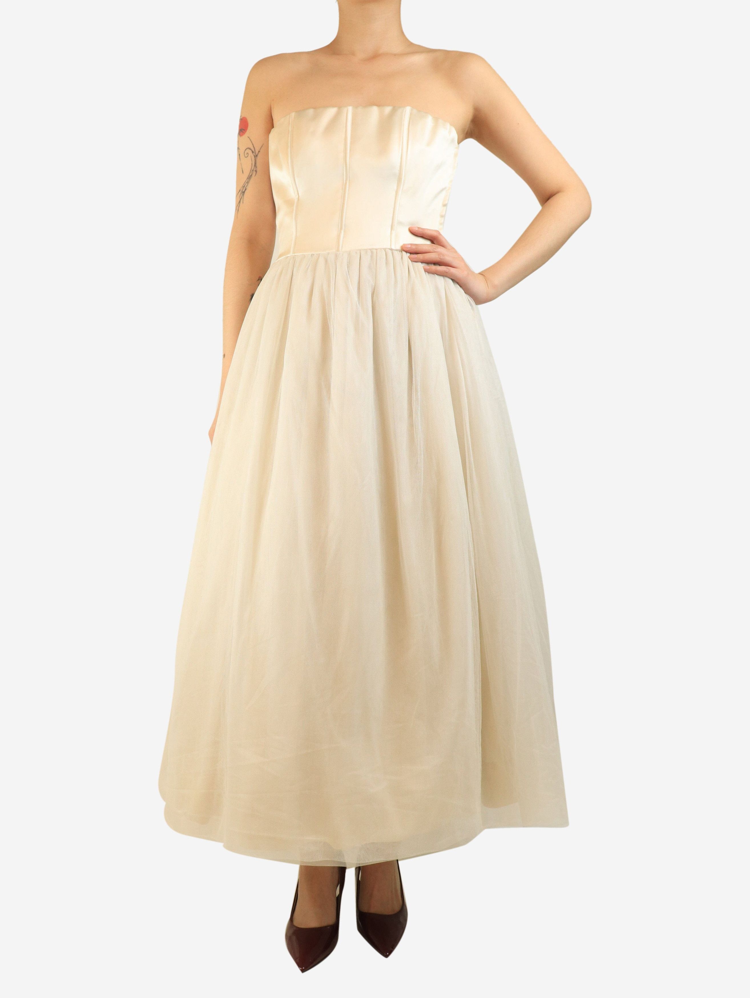 Brunello Cucinelli Cream strapless tulle dress - UK 10 Size S / US 4 / IT 40 - 2 Thumbnail