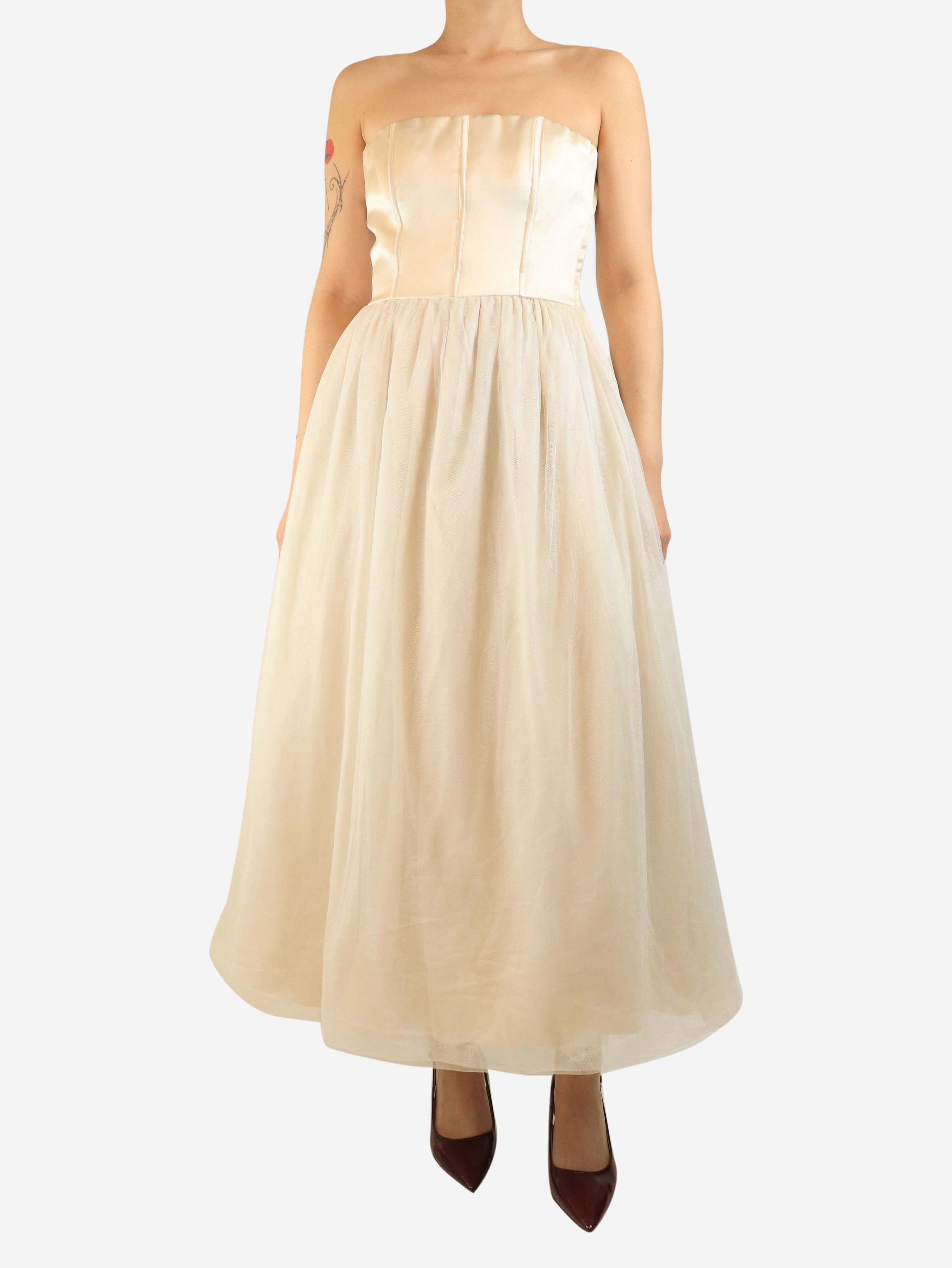Brunello Cucinelli Cream strapless tulle dress - UK 10 Size S / US 4 / IT 40 - 4 Thumbnail