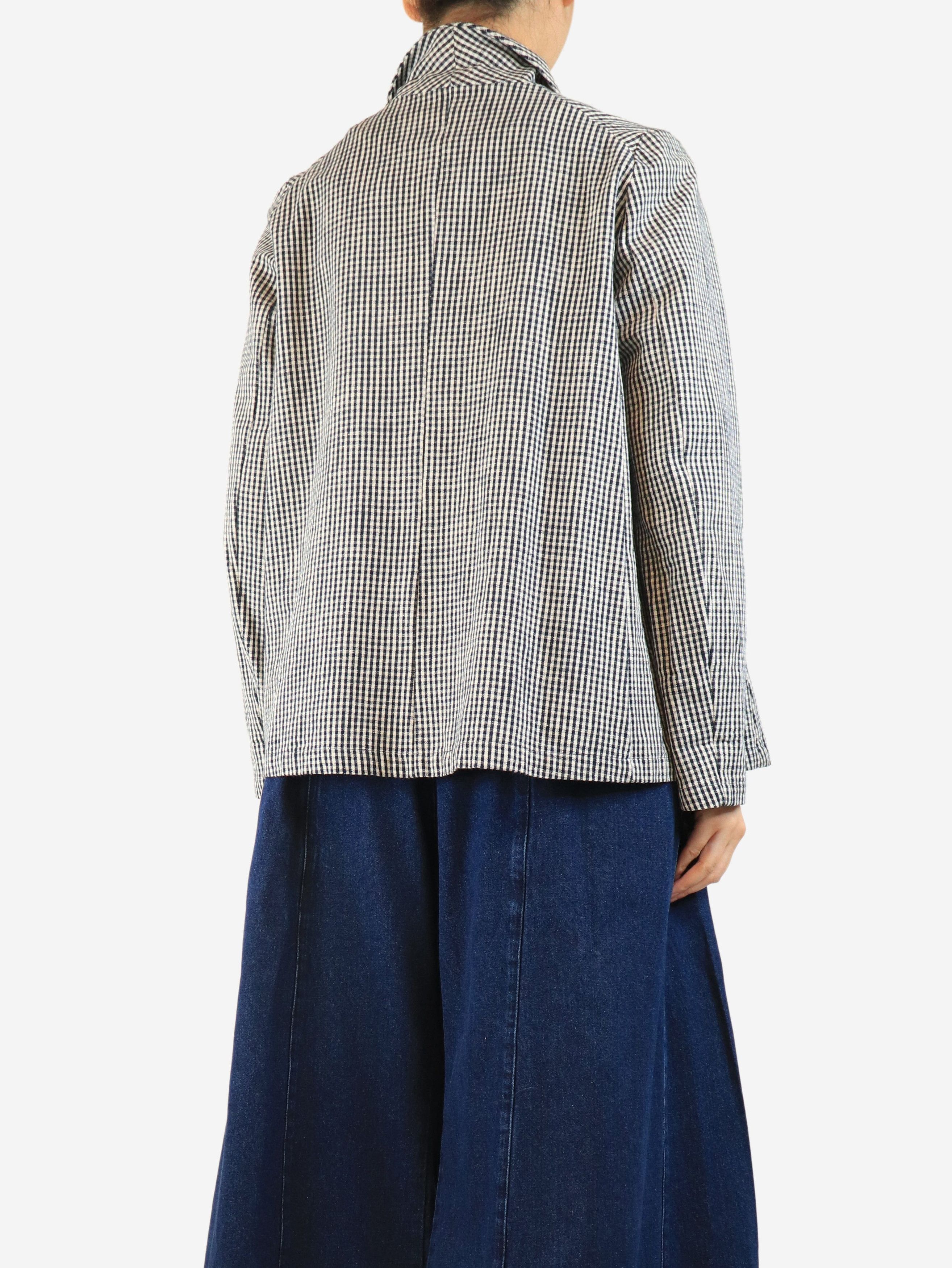 Other Navy and cream gingham linen blazer - M Size M / US 6-8 / IT 42-44 - 3 Thumbnail
