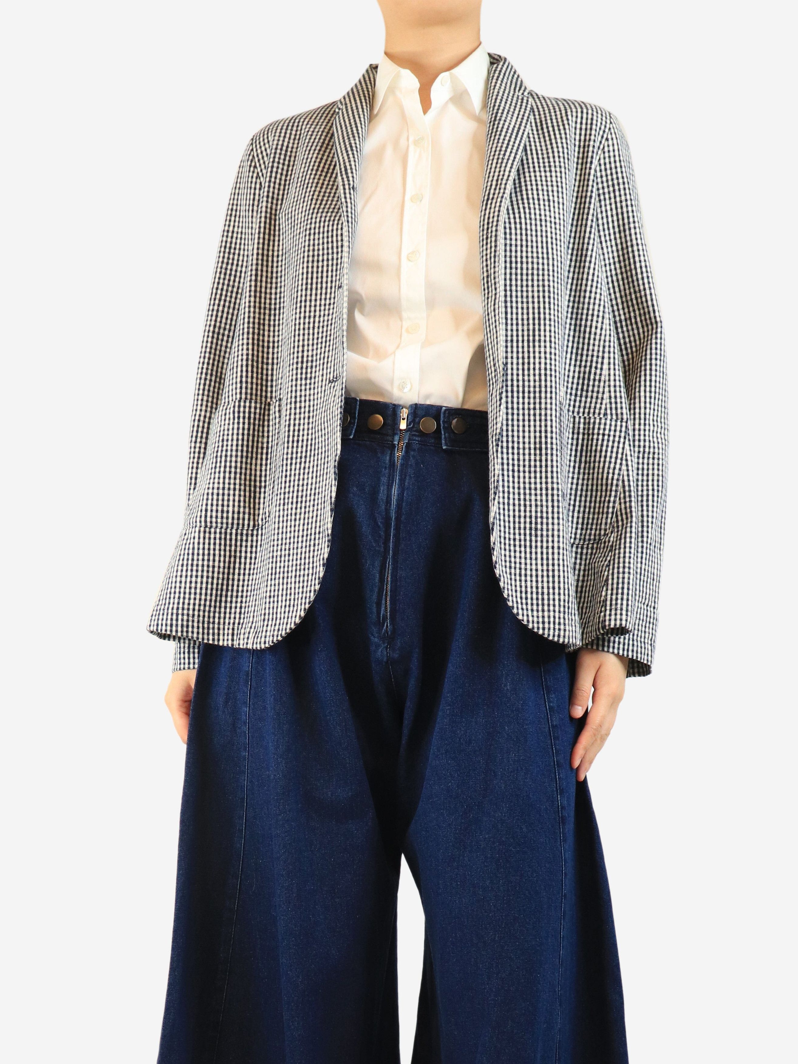 Other Navy and cream gingham linen blazer - M Size M / US 6-8 / IT 42-44 - 5 Thumbnail