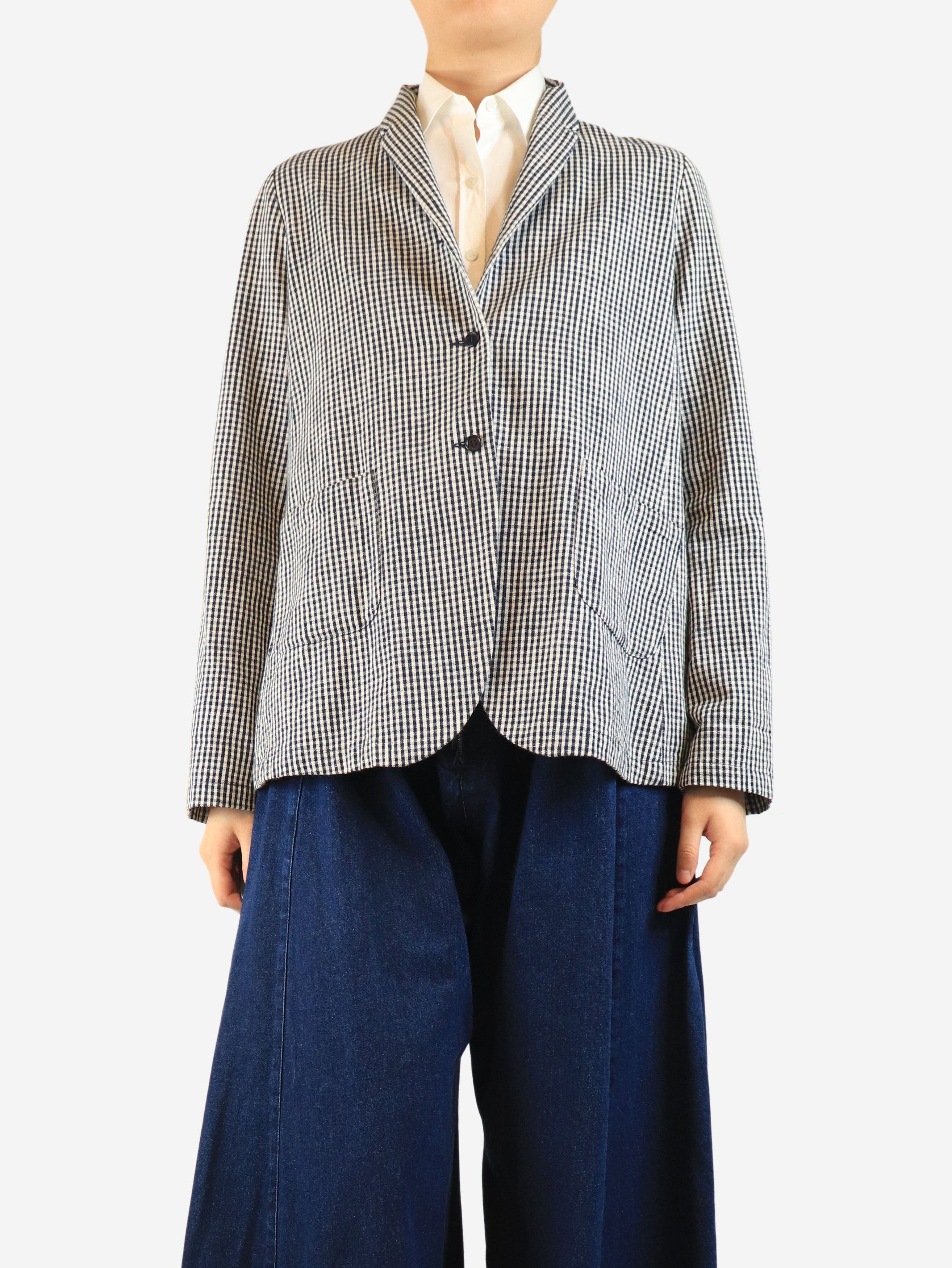 Other Navy and cream gingham linen blazer - M Size M / US 6-8 / IT 42-44 - 2 Thumbnail