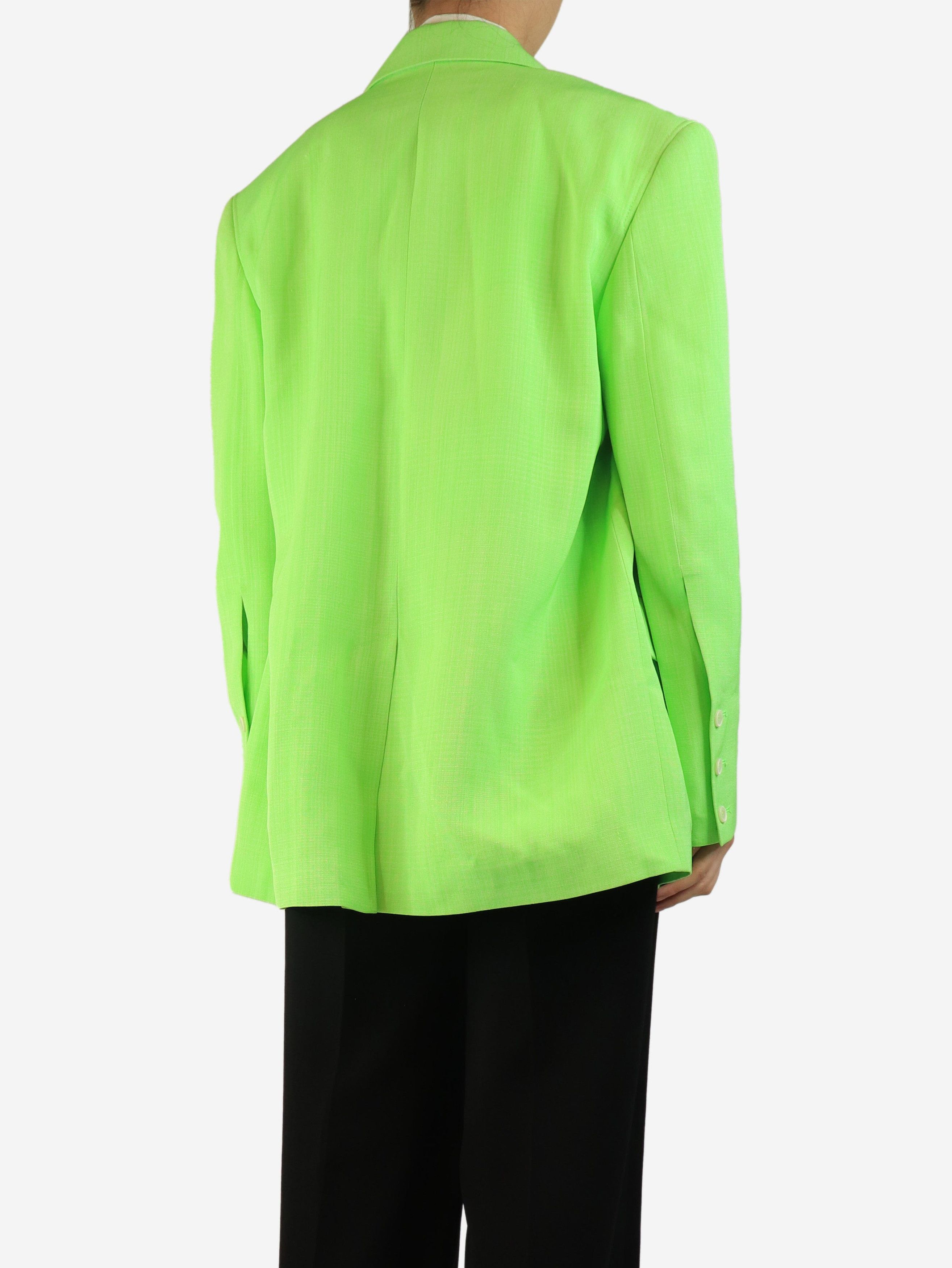 Jacquemus Neon green La Veste Marino blazer - UK 10 Size M / US 6-8 / IT 42-44 - 3 Thumbnail