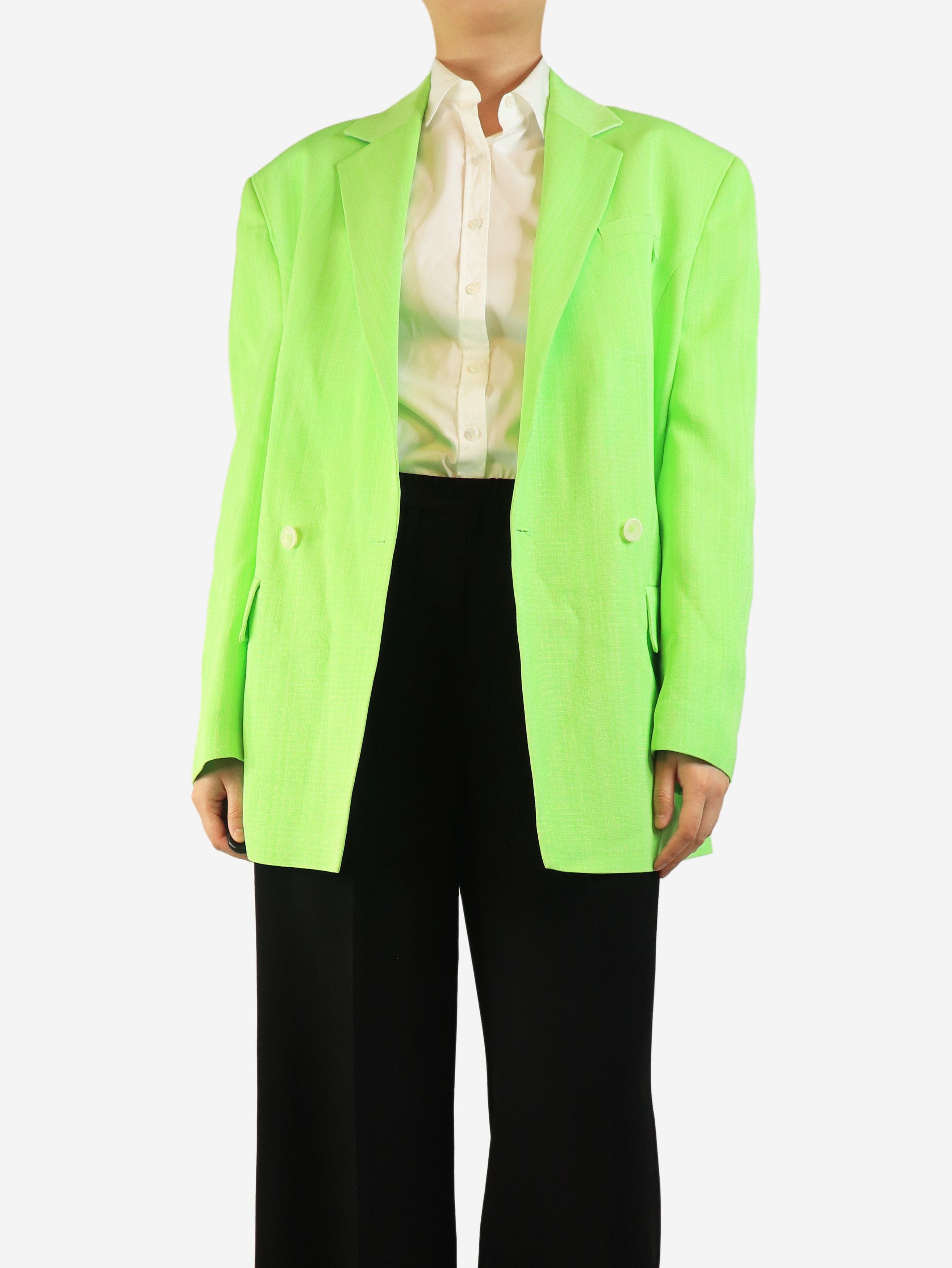 Jacquemus Neon green La Veste Marino blazer - UK 10 Size M / US 6-8 / IT 42-44 - 5 Thumbnail