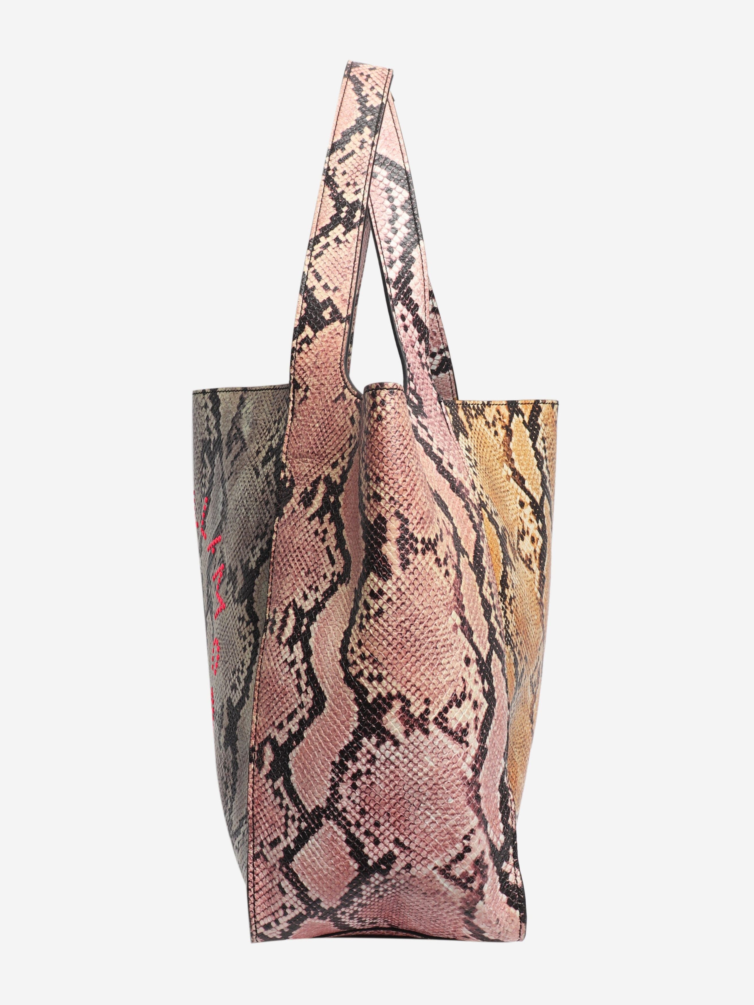 Stella McCartney Multicolour faux-snakeskin tote bag Size ONE SIZE - 2 Thumbnail