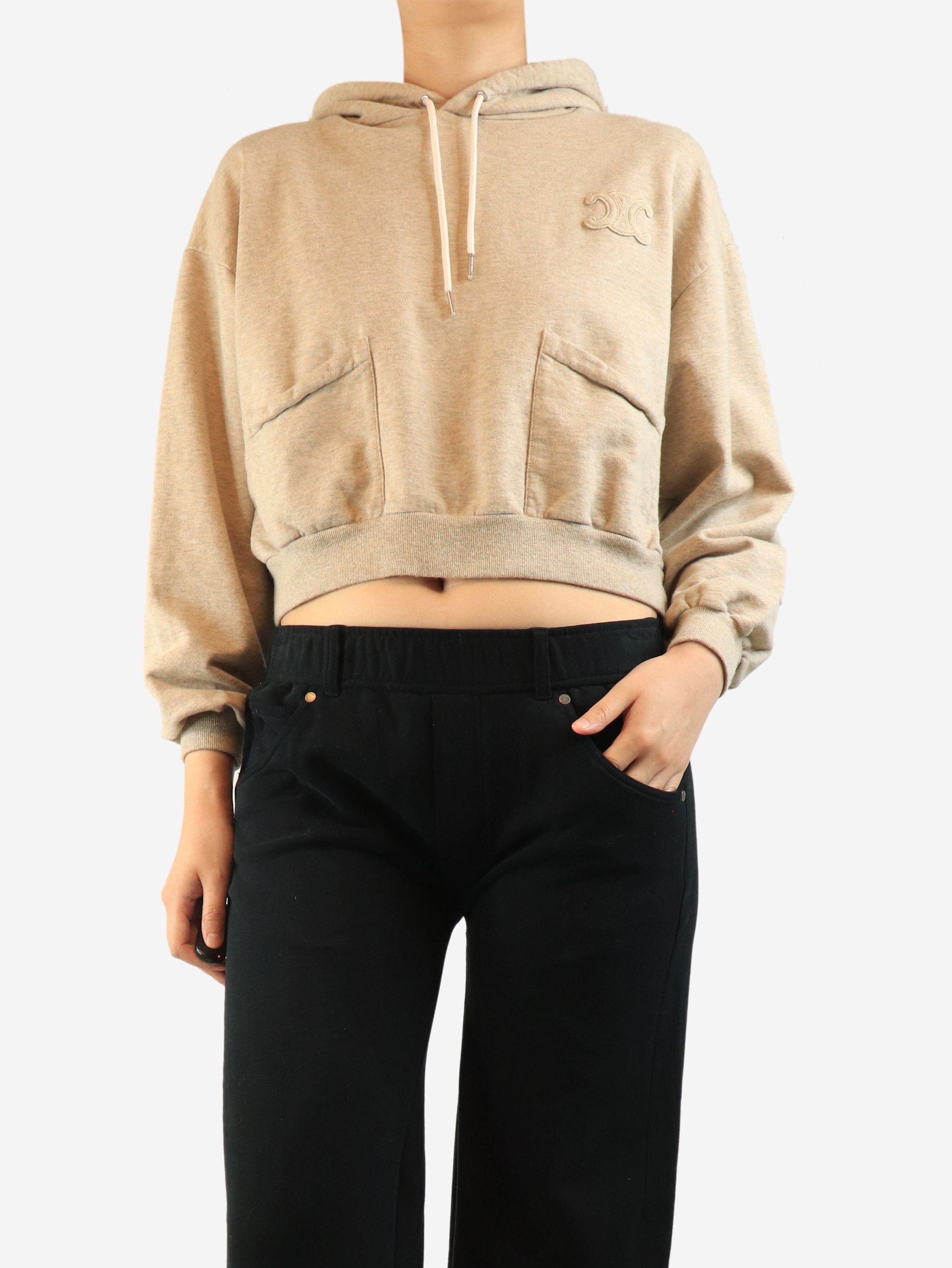 Celine Oatmeal marled cropped hoodie - M Size M / US 6-8 / IT 42-44 - 4 Thumbnail