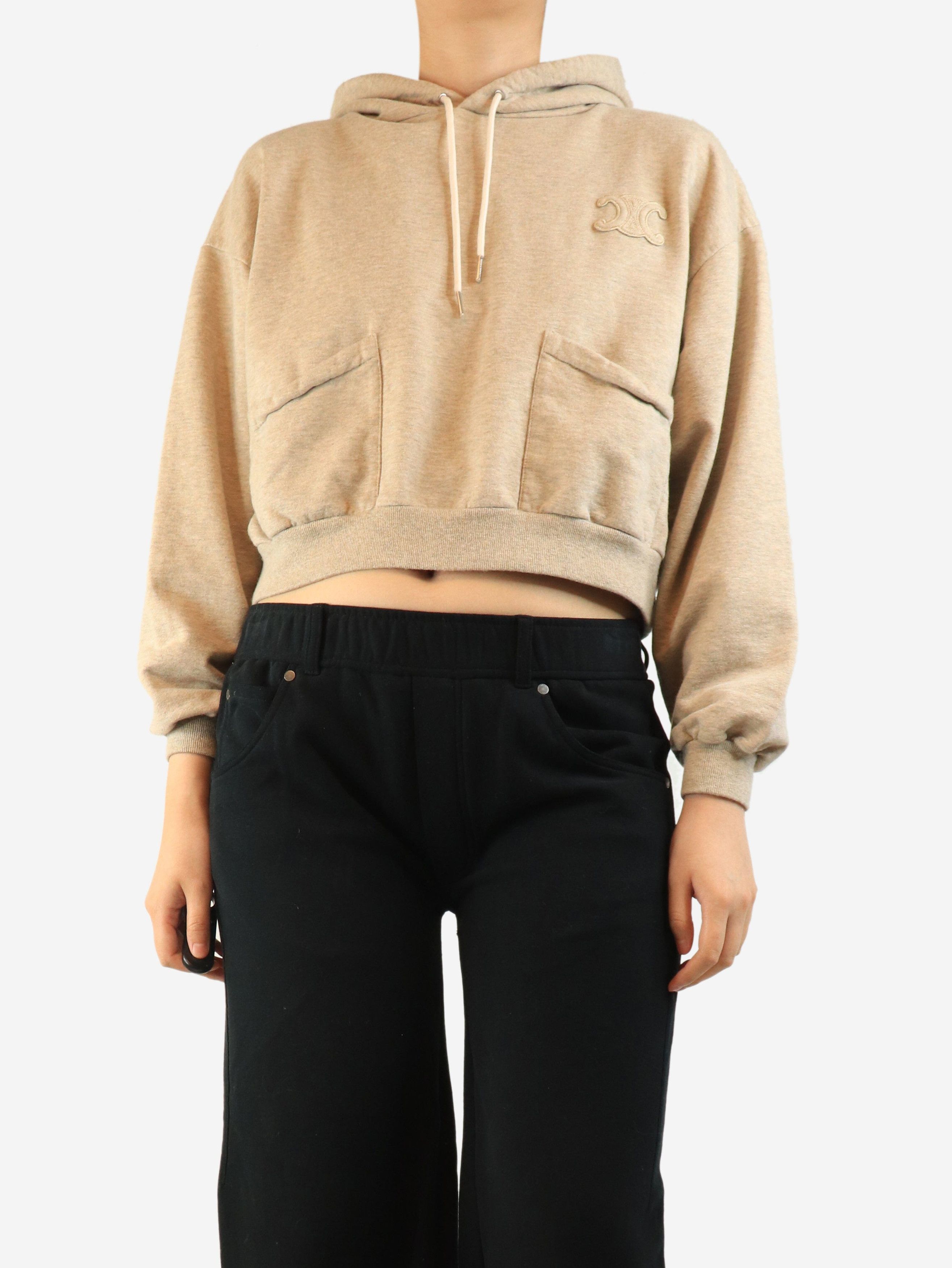 Celine Oatmeal marled cropped hoodie - M Size M / US 6-8 / IT 42-44 - 2 Thumbnail