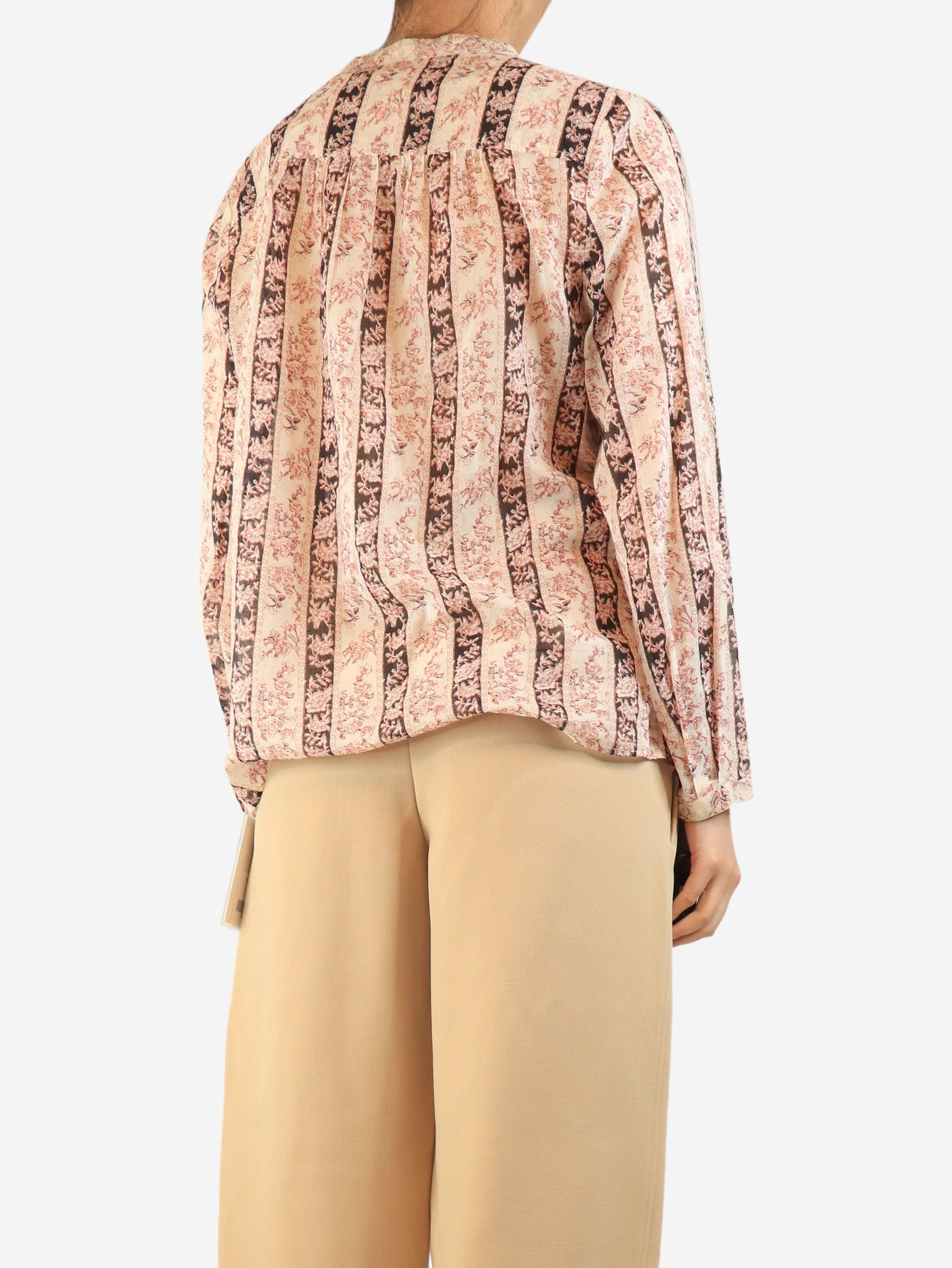 Isabel Marant Etoile Multicolour Maria floral-striped blouse - UK 14 Size L / US 10 / IT 46 - 3 Thumbnail