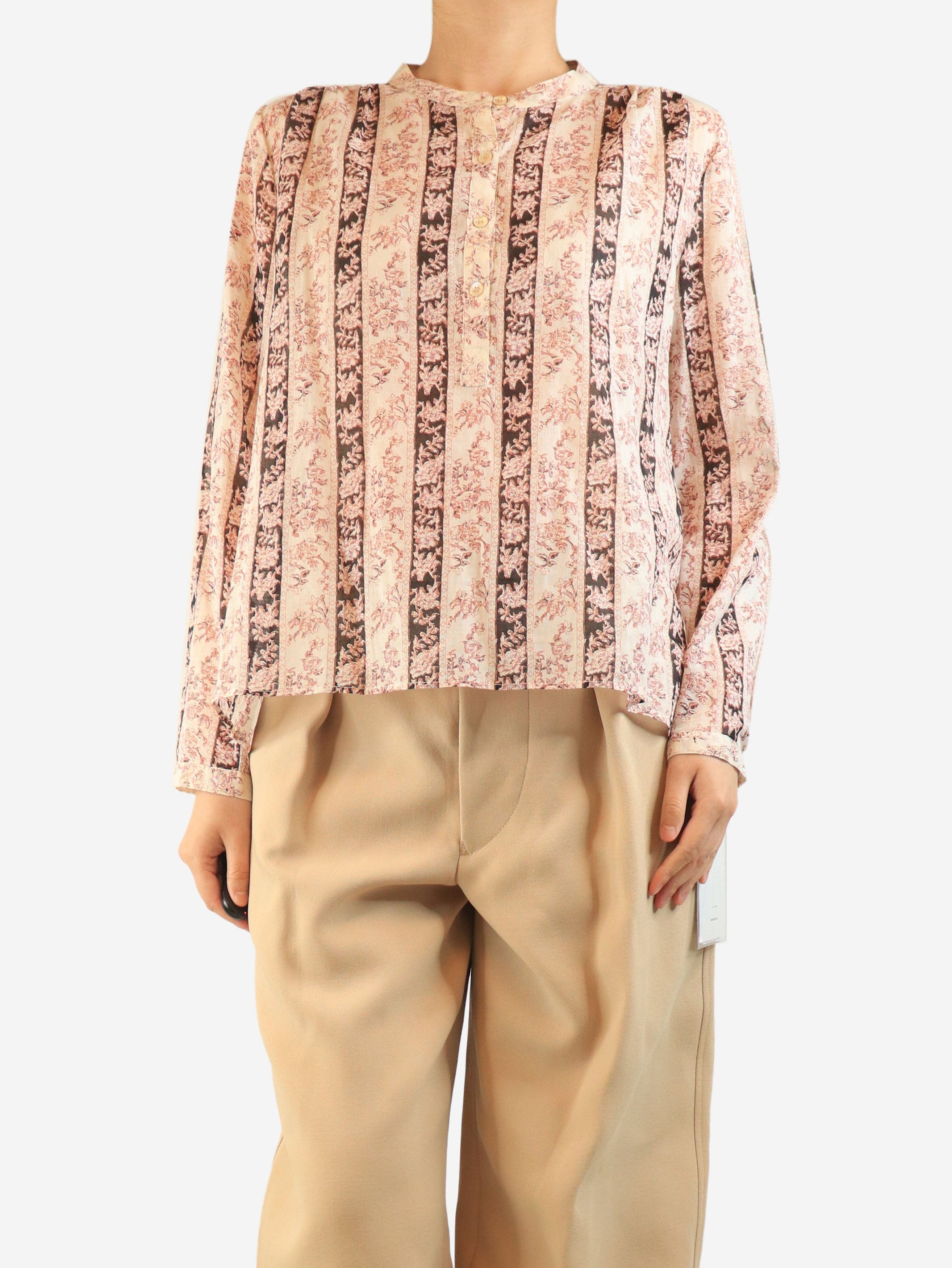 Isabel Marant Etoile Multicolour Maria floral-striped blouse - UK 14 Size L / US 10 / IT 46 - 2 Thumbnail
