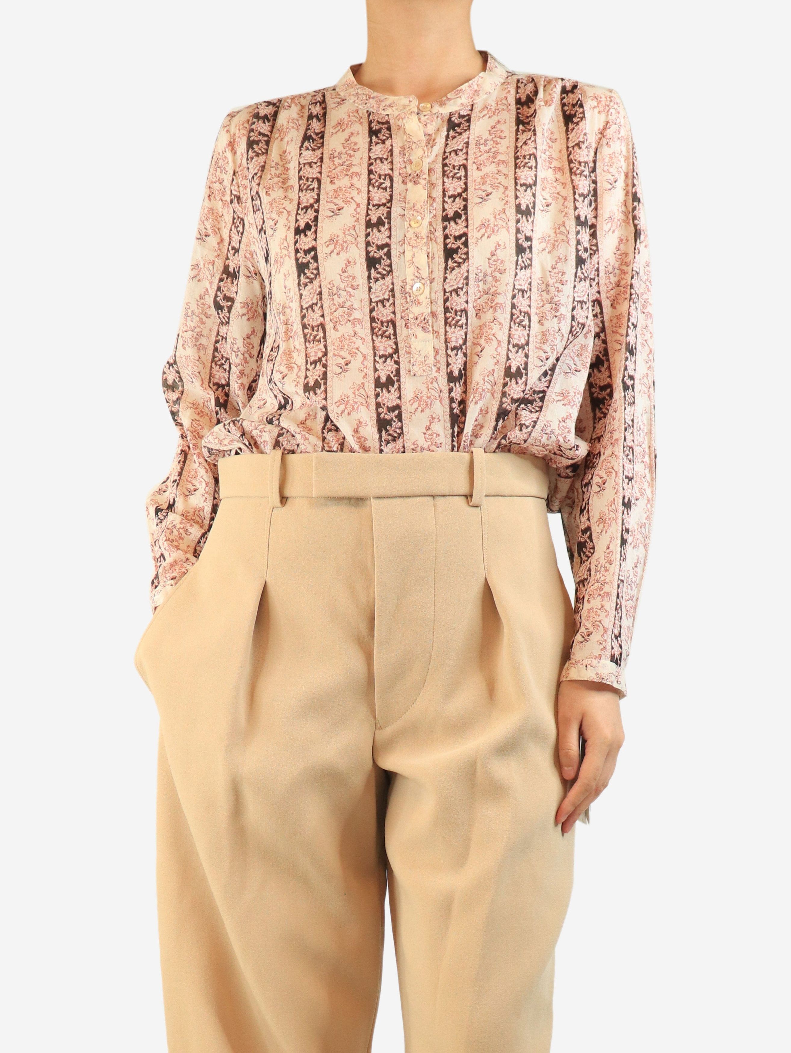Isabel Marant Etoile Multicolour Maria floral-striped blouse - UK 14 Size L / US 10 / IT 46 - 4 Thumbnail