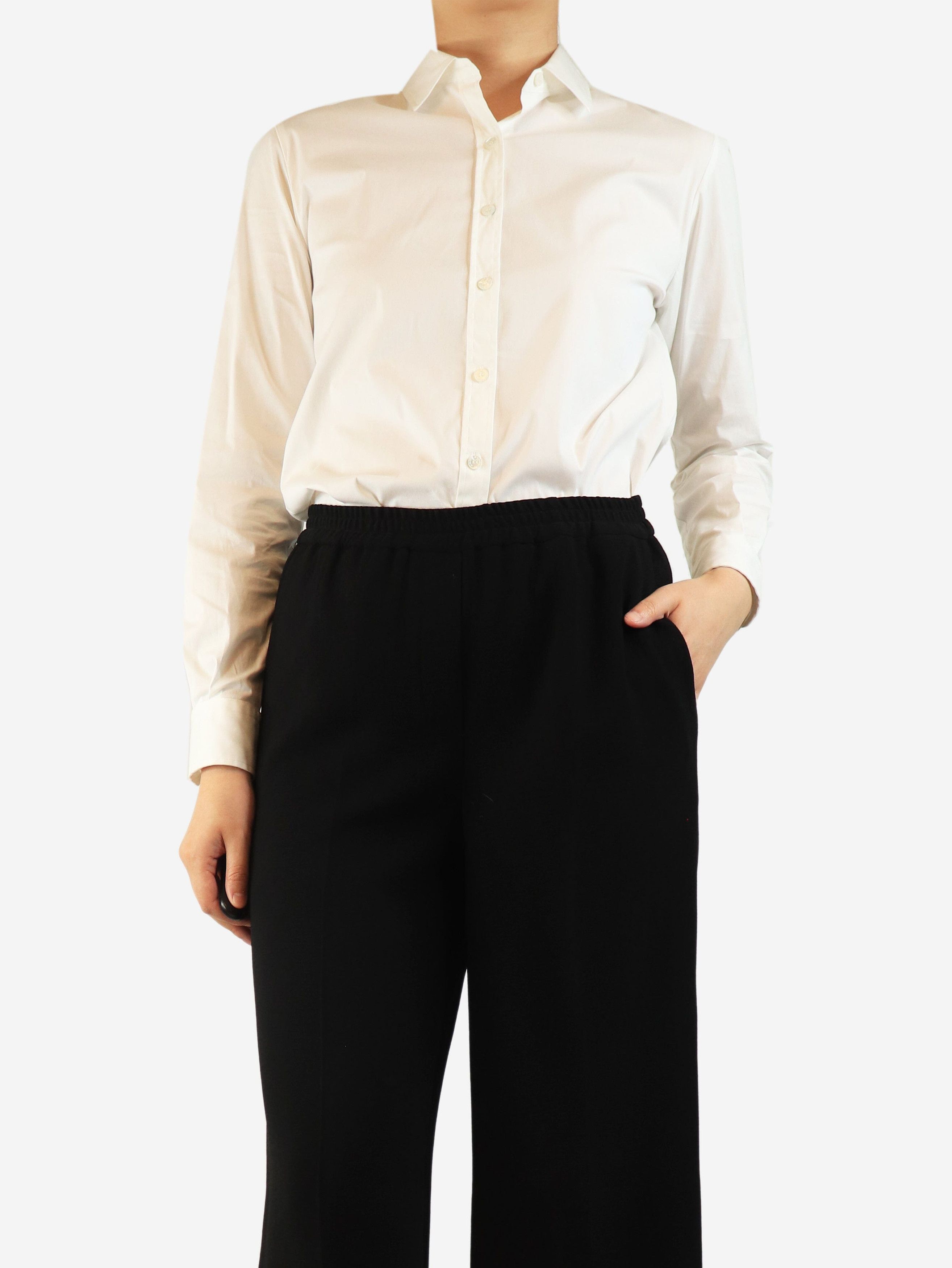 Amina Rubinacci White Yuppy cotton shirt - UK 10 Size M / US 6-8 / IT 42-44 - 4 Thumbnail