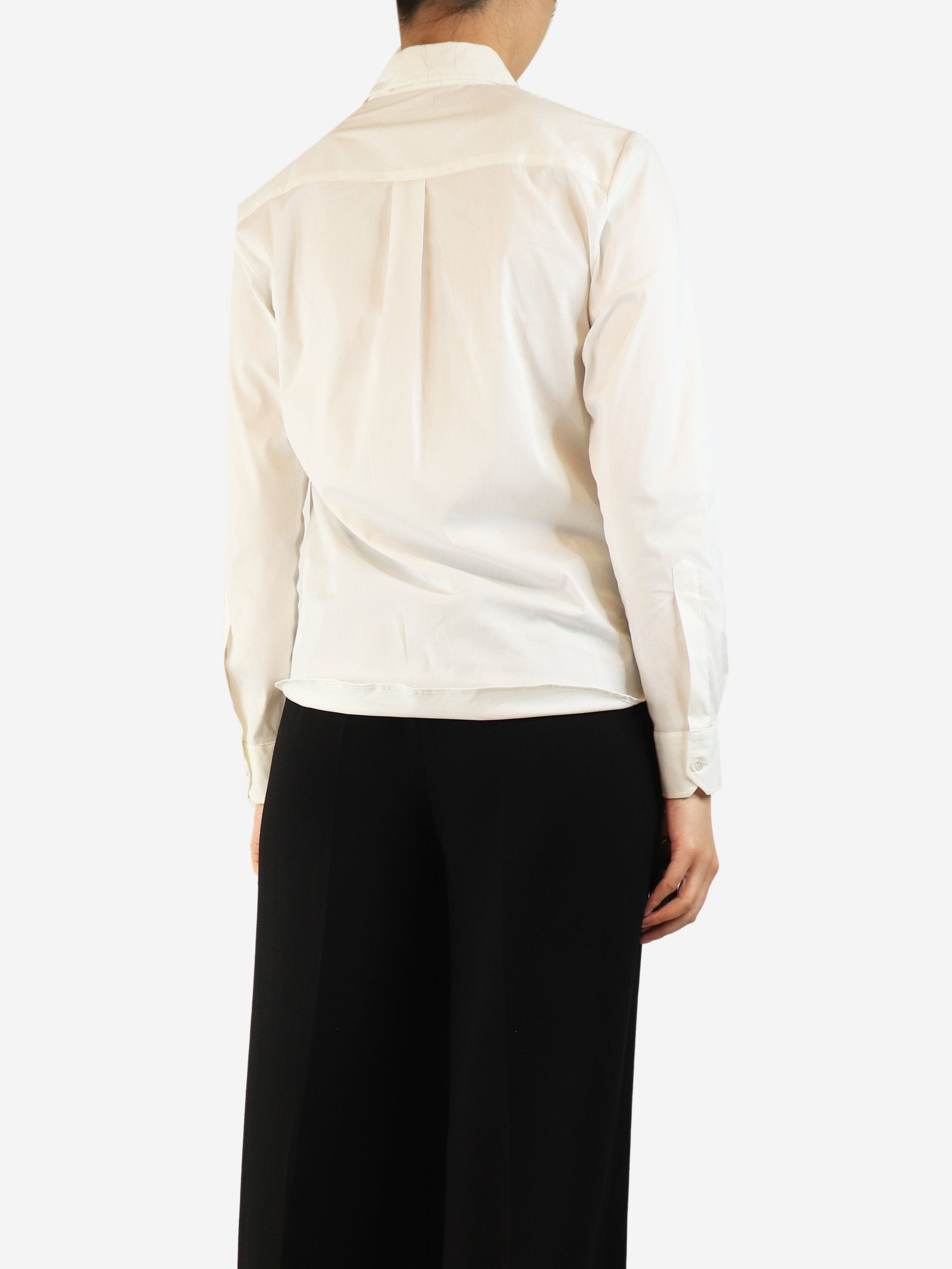 Amina Rubinacci White Yuppy cotton shirt - UK 10 Size M / US 6-8 / IT 42-44 - 3 Thumbnail