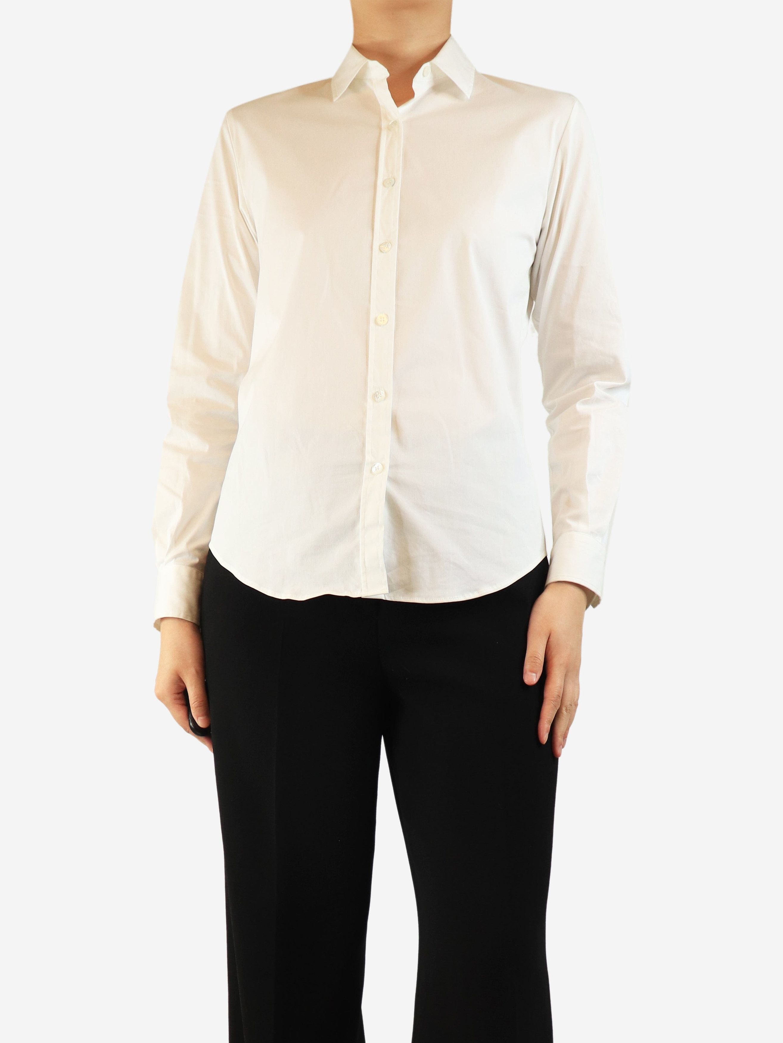 Amina Rubinacci White Yuppy cotton shirt - UK 10 Size M / US 6-8 / IT 42-44 - 2 Thumbnail