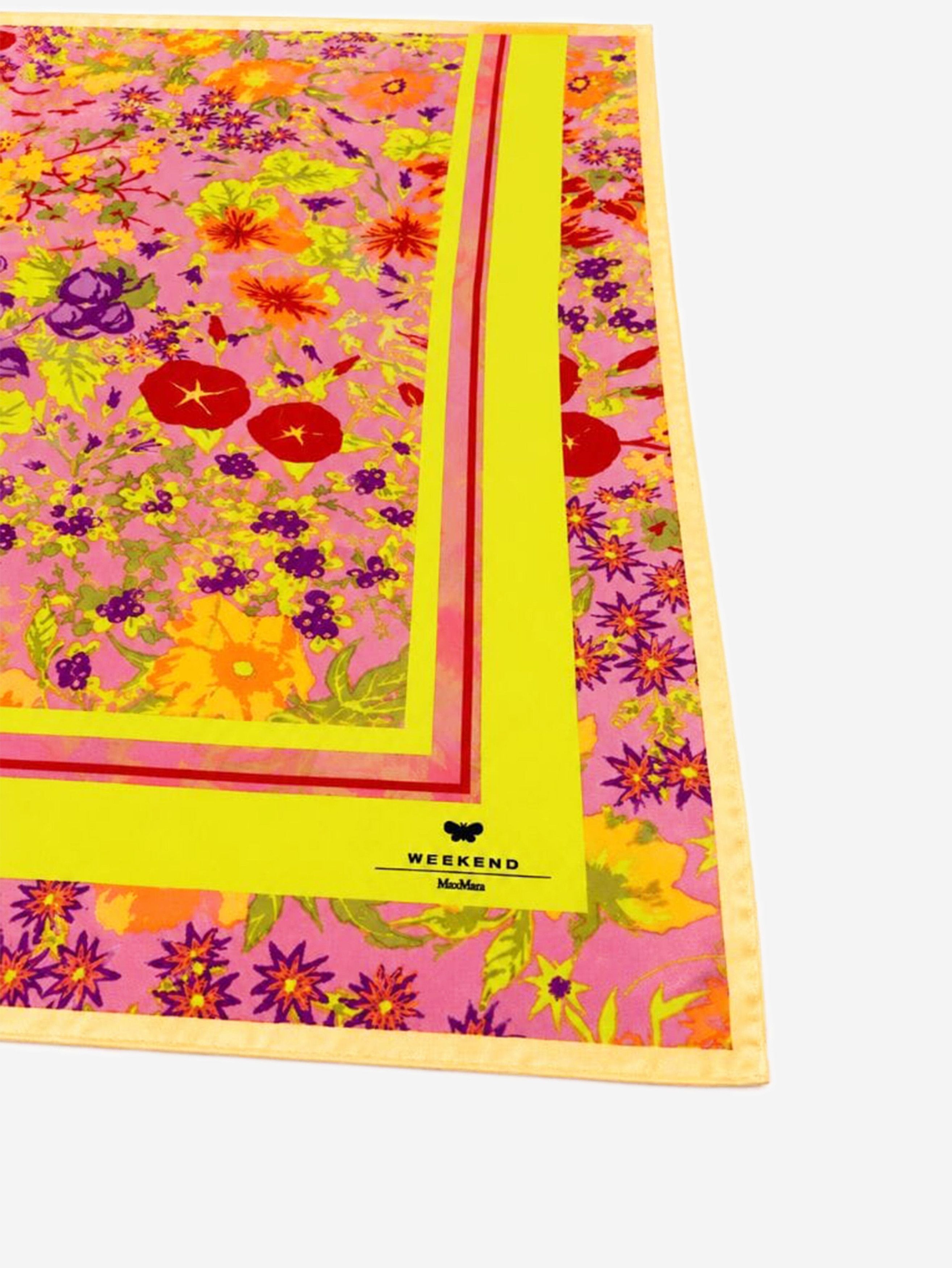 Weekend Max Mara Pink silk floral scarf Size ONE SIZE - 2 Thumbnail