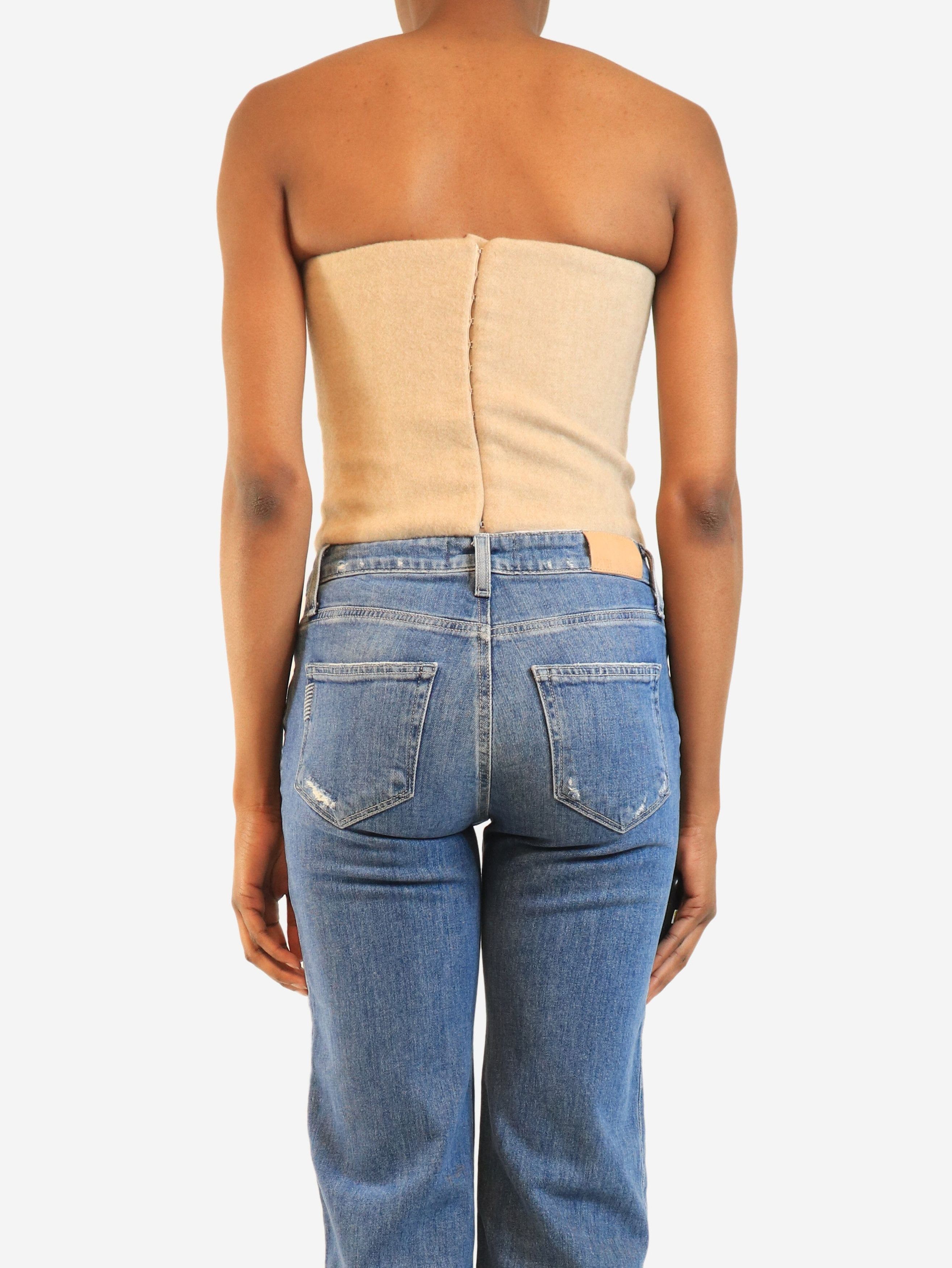 Magda Butrym Neutral cashmere bustier - UK 6 Size ONE SIZE - 3 Thumbnail