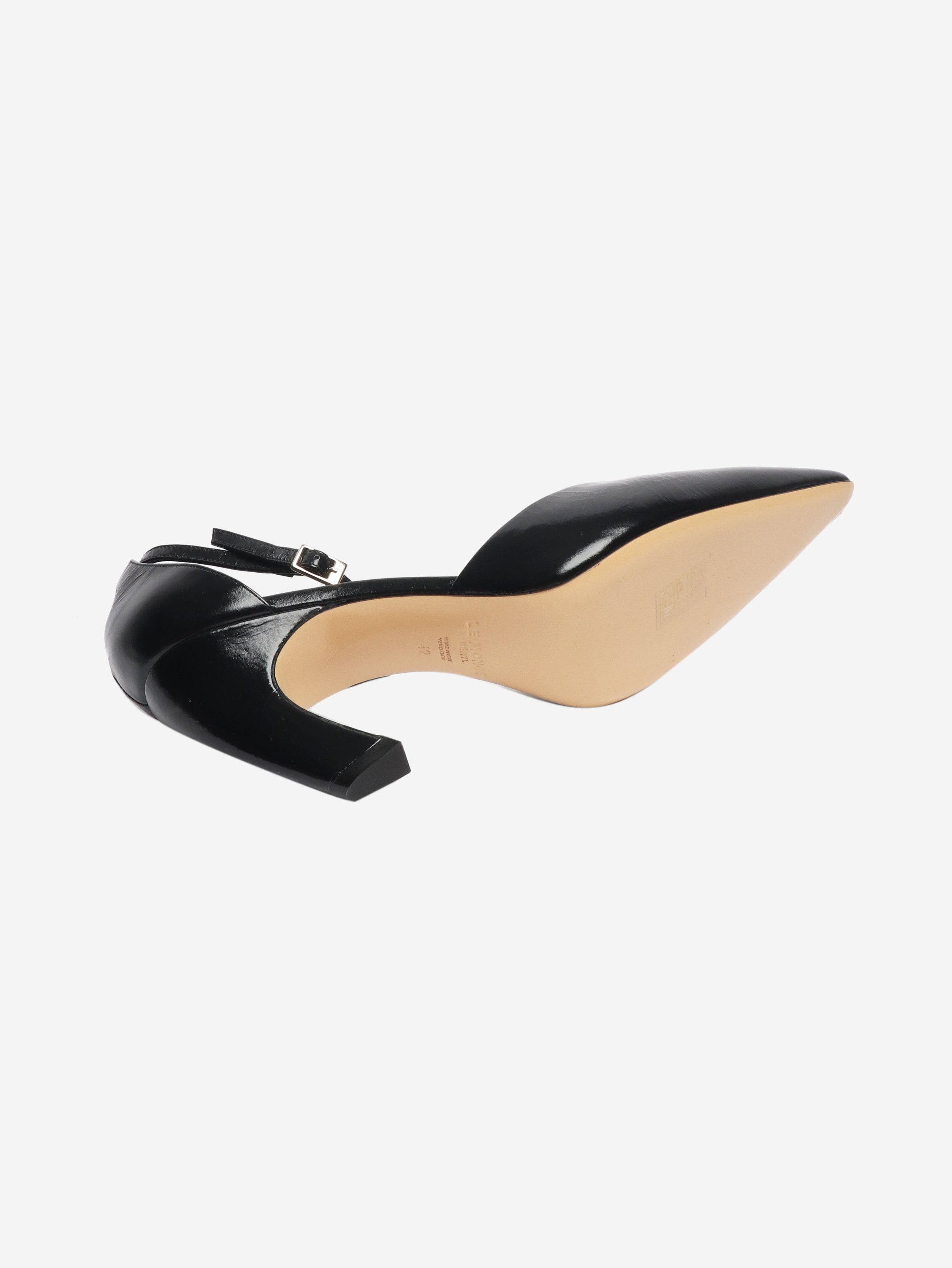 Le Monde Beryl Black Victoria leather pumps - EU 42 Size US 11 / IT 41 - 5 Thumbnail
