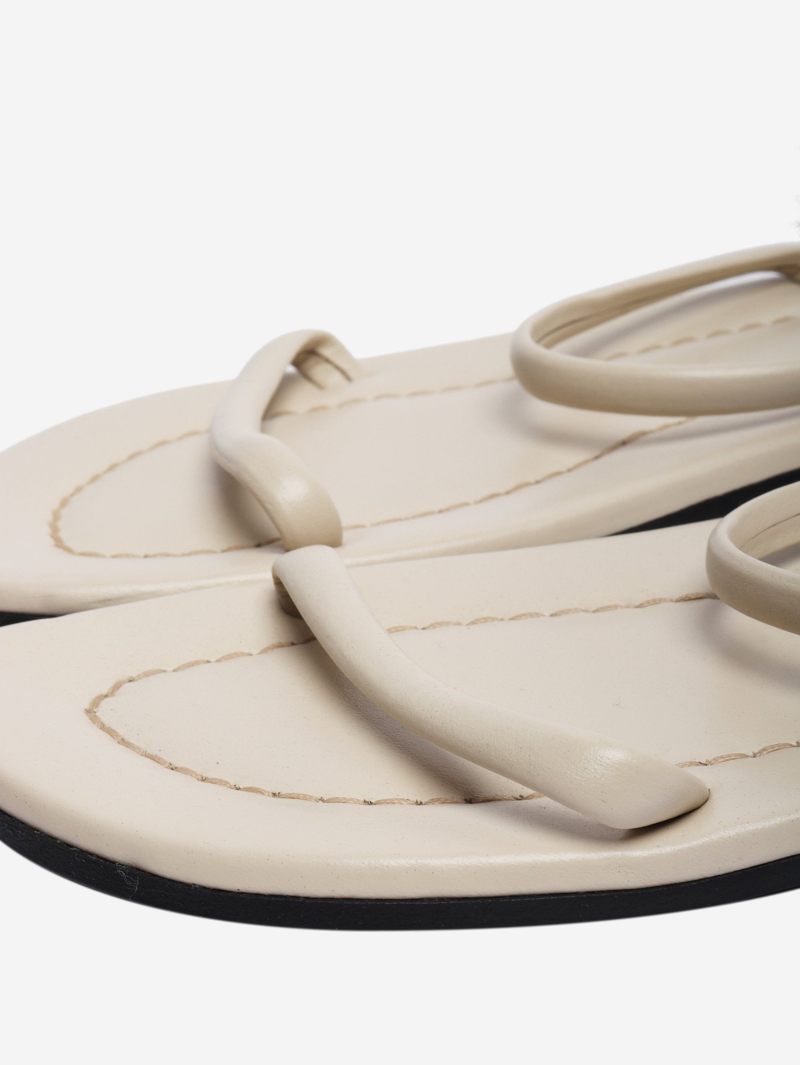 Toteme Cream leather sandals - EU 39 Size US 8.5 / IT 38.5 - 5 Thumbnail