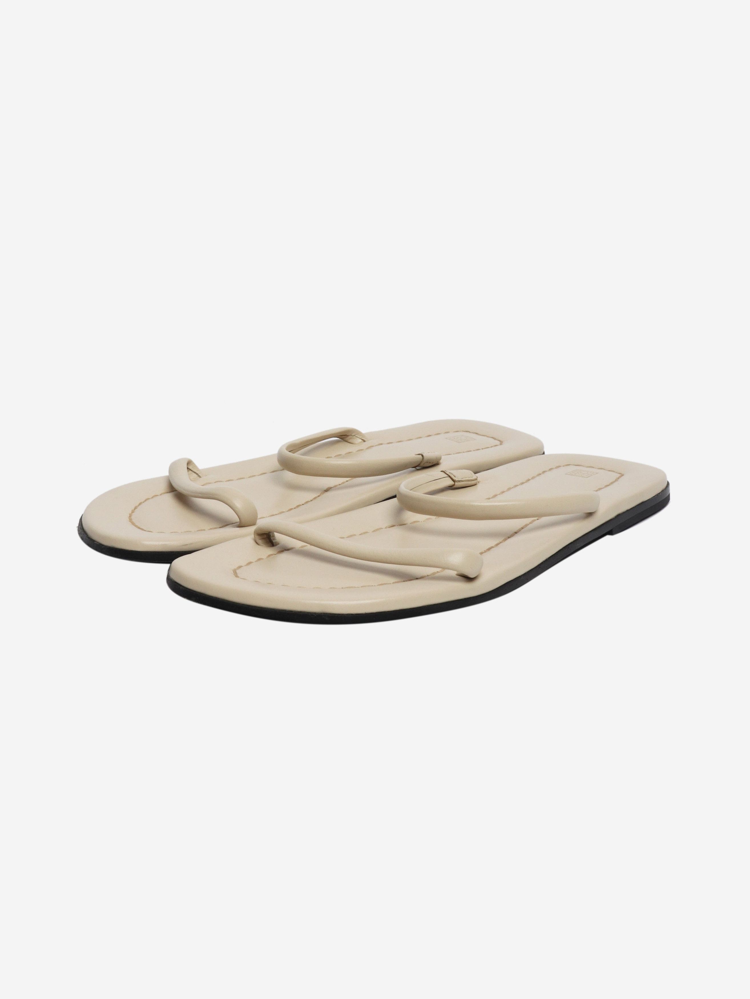 Toteme Cream leather sandals - EU 39 Size US 8.5 / IT 38.5 - 2 Thumbnail