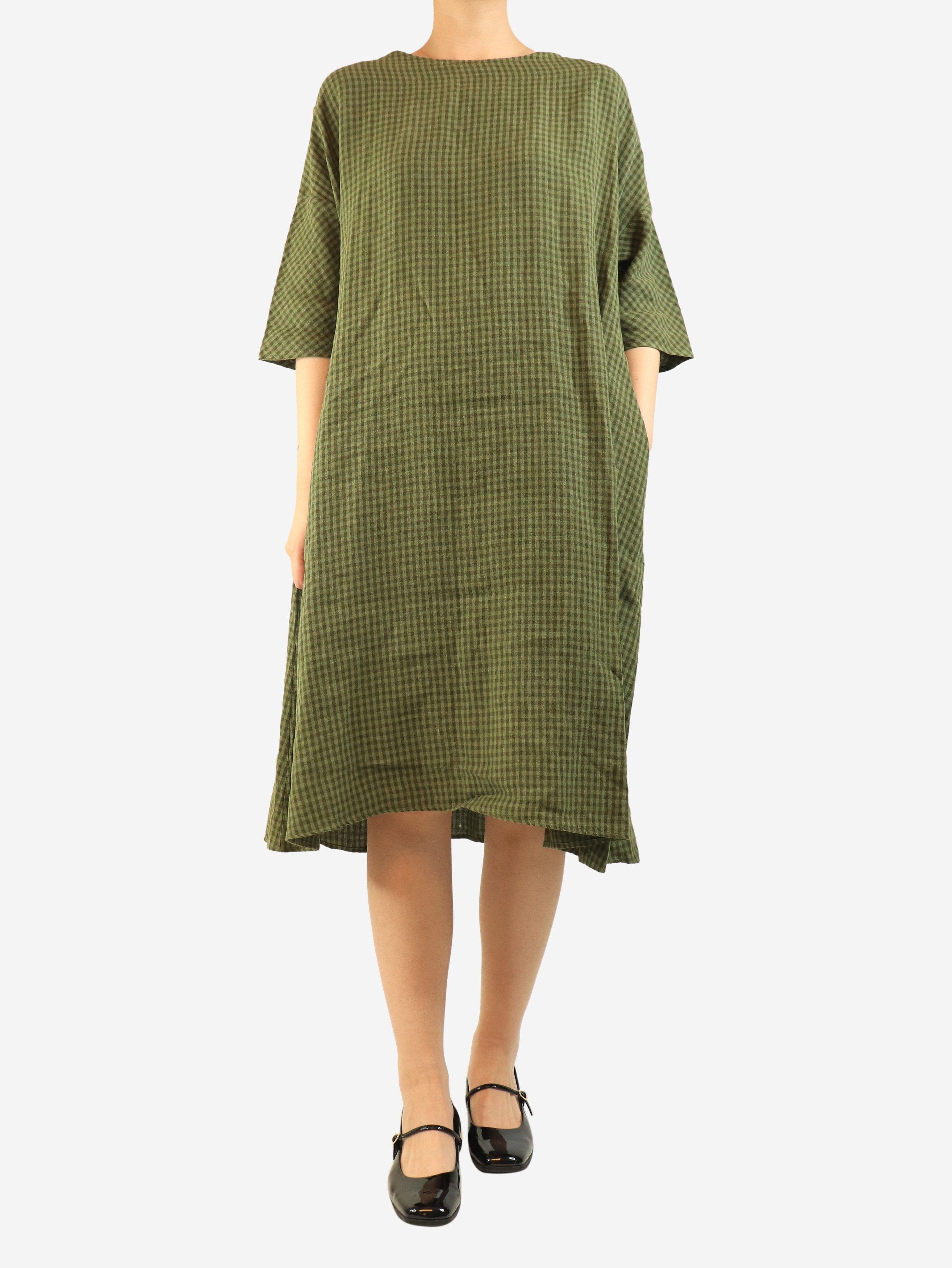 Other Green gingham linen dress - M Size M / US 6-8 / IT 42-44 - 4 Thumbnail