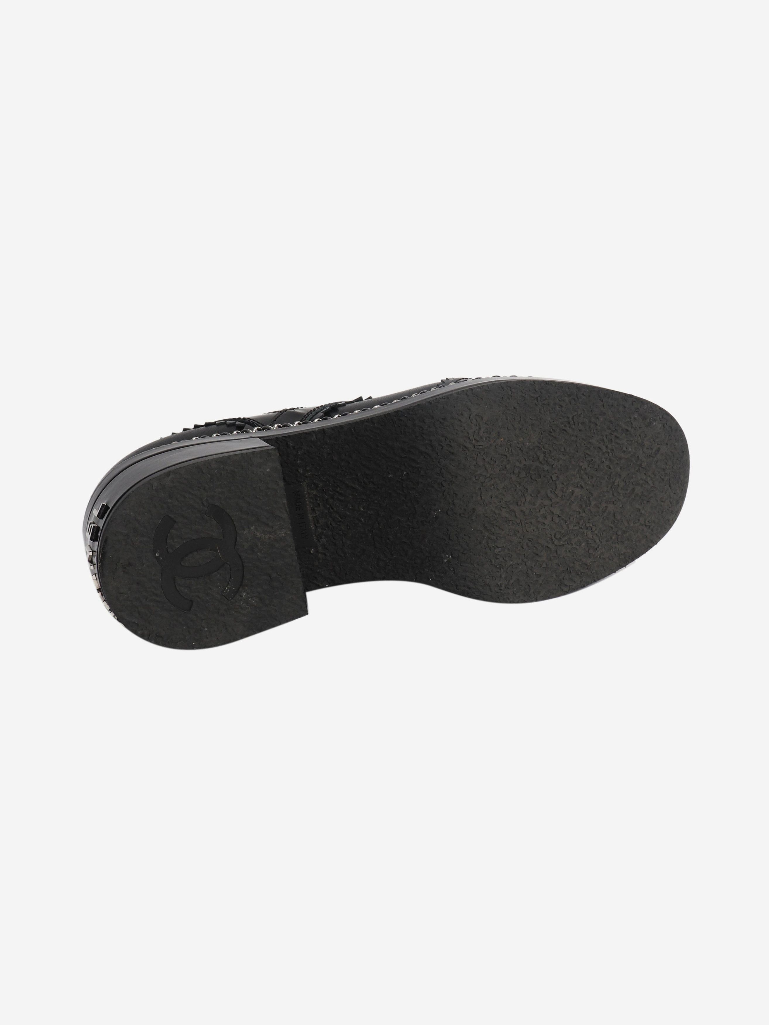 Chanel Black contrast-finish brogues - EU 37.5 Size US 6 / IT 36 - 6 Thumbnail