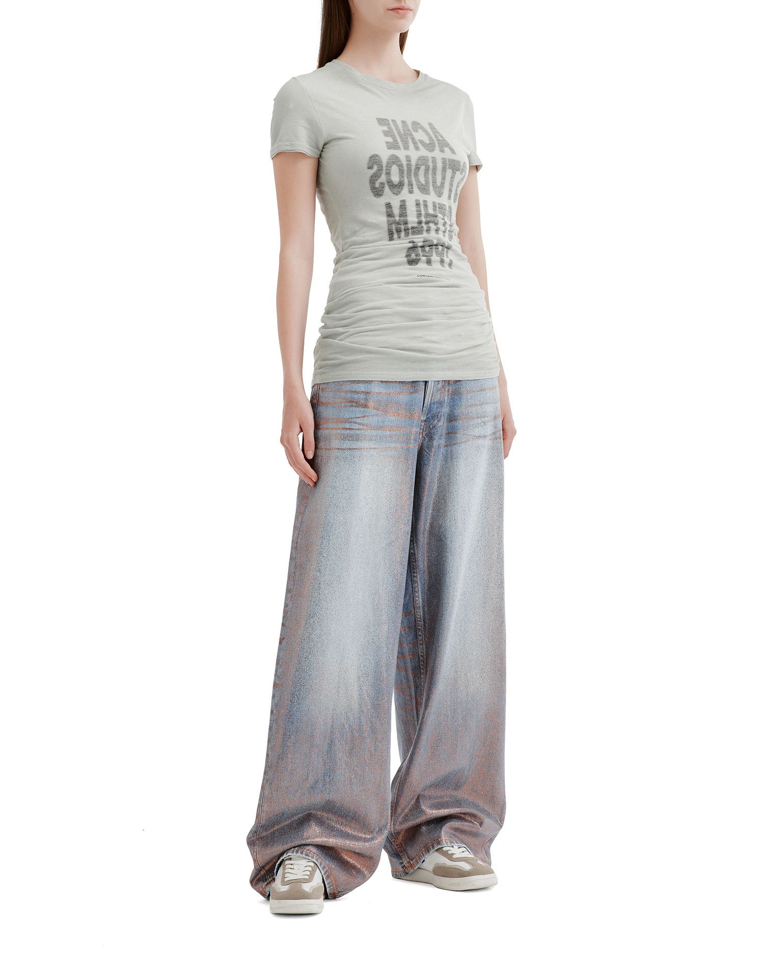 Acne Studios Acne Studios 1981 BAGGY FIT Metallic Rub Color Effect Jeans Size 24" / US 00 / IT 34 - 2 Thumbnail