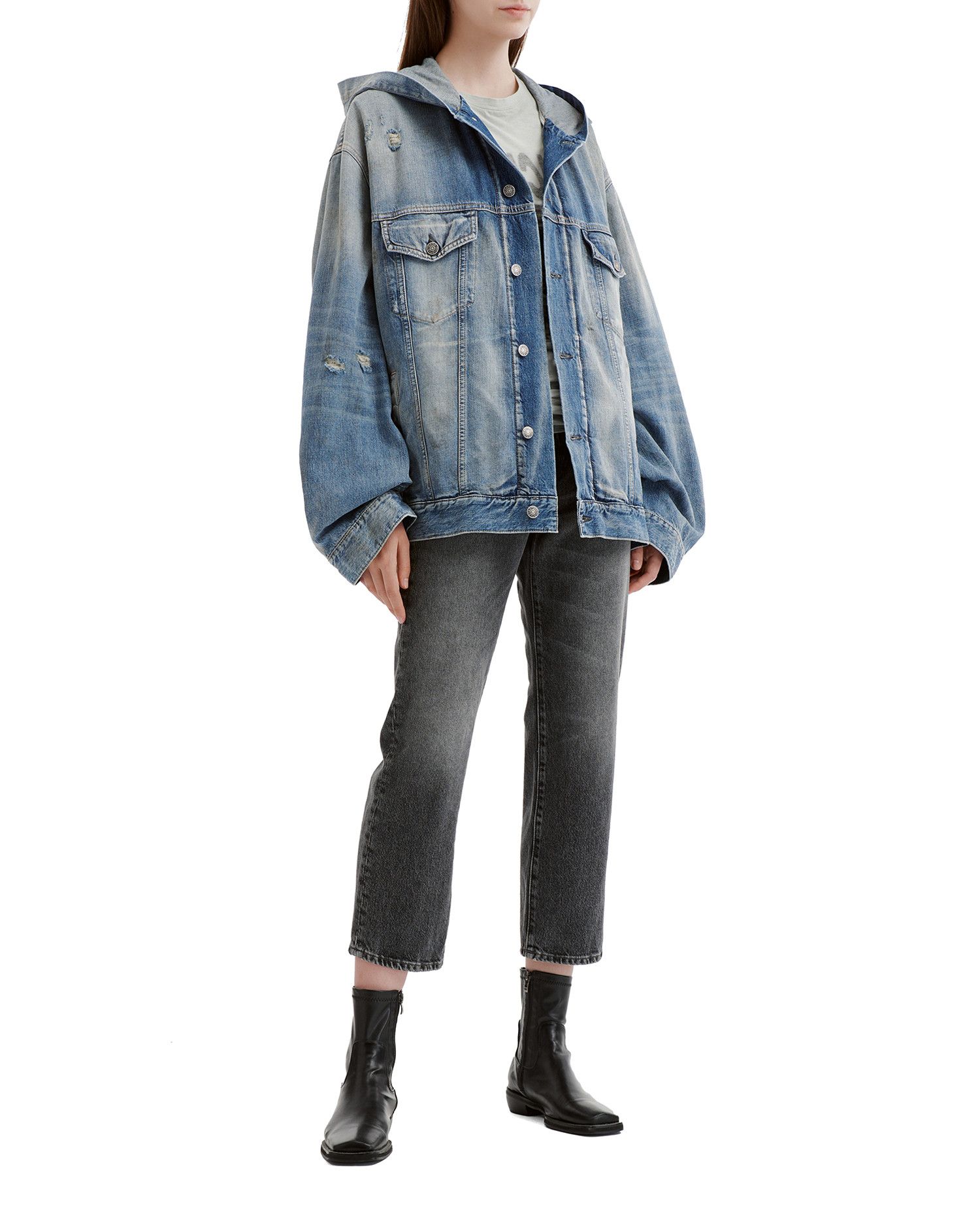 Acne Studios Acne Studios Hooded Denim Jacket Size M / US 6-8 / IT 42-44 - 2 Thumbnail