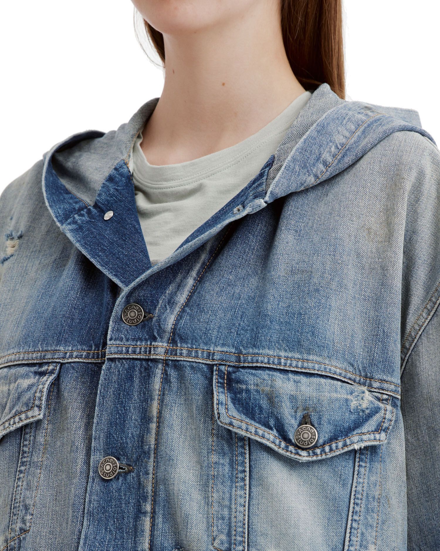 Acne Studios Acne Studios Hooded Denim Jacket Size M / US 6-8 / IT 42-44 - 5 Thumbnail
