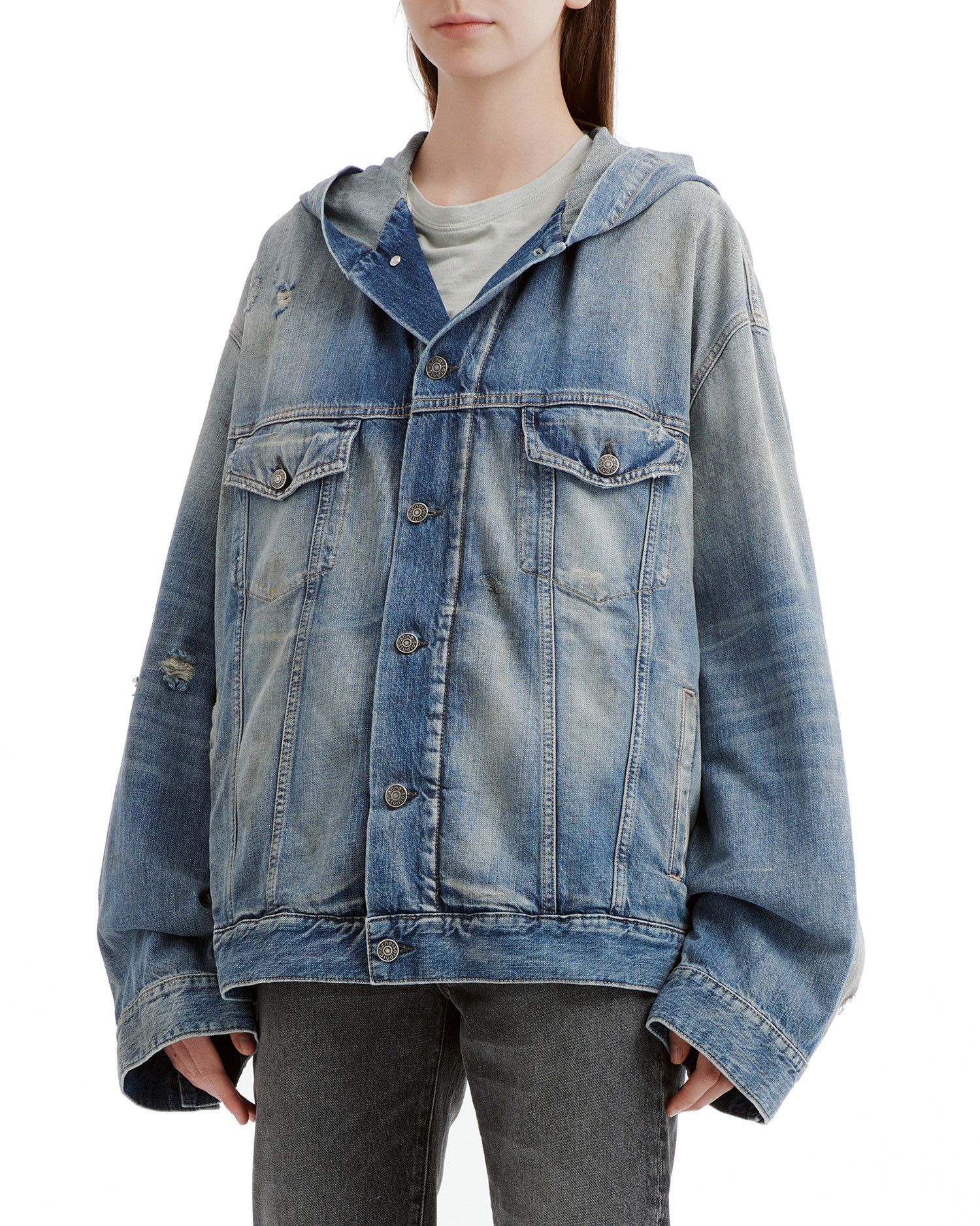 Acne Studios Acne Studios Hooded Denim Jacket Size S / US 4 / IT 40 - 3 Thumbnail