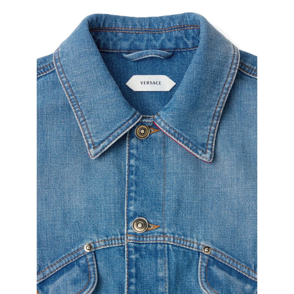 Versace Versace BLUE Jackets - Denim Jackets Size US L / EU 52-54 / 3 - 2 Thumbnail