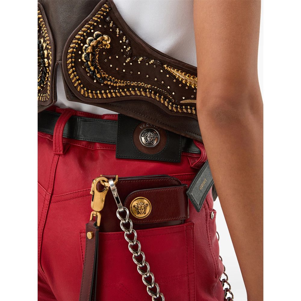Versace Versace RED Trousers - Straight Trousers Size 27" / US 4 / IT 40 - 3 Thumbnail