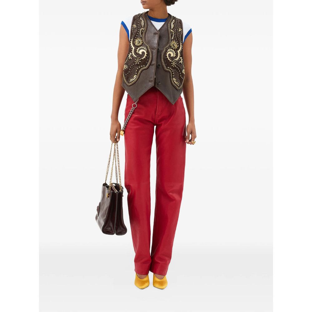 Versace Versace RED Trousers - Straight Trousers Size 27" / US 4 / IT 40 - 2 Thumbnail
