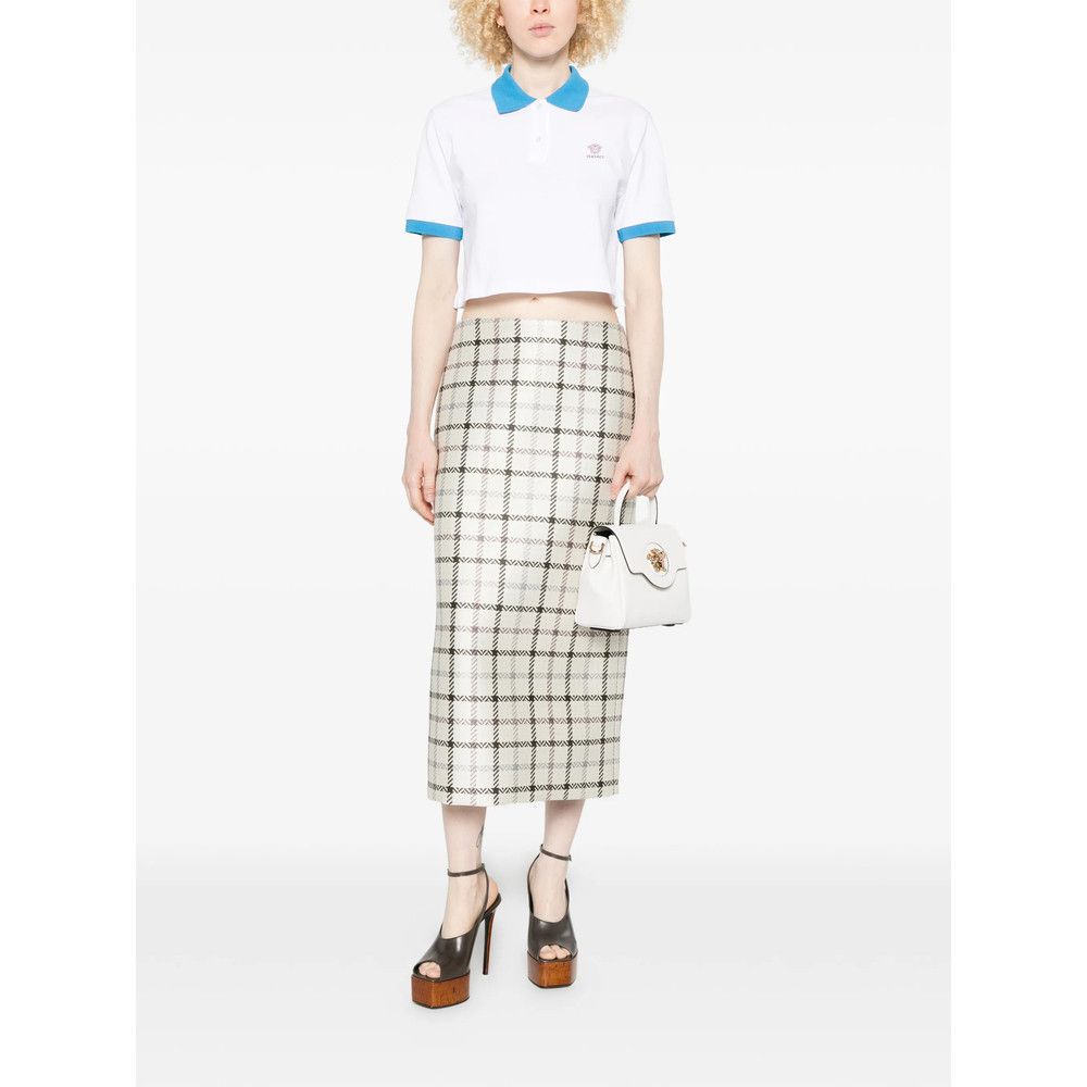 Versace Versace WHITE Tops - Polo Tops Size S / US 4 / IT 40 - 4 Thumbnail