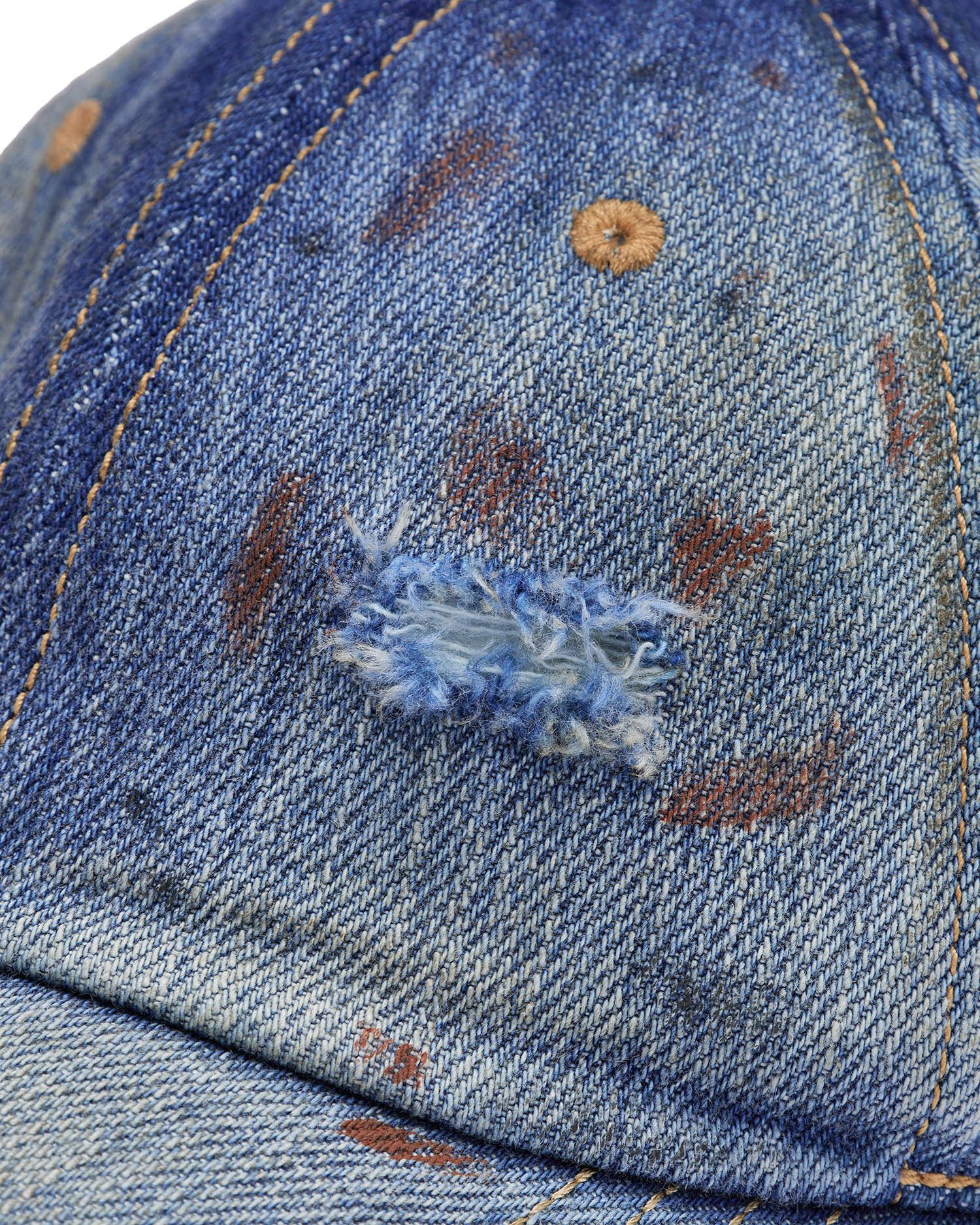Acne Studios Acne Studios Ripped Denim Cap Size ONE SIZE - 4 Thumbnail