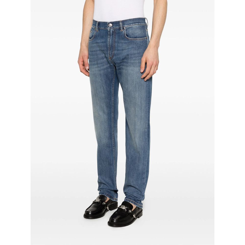 Versace Versace BLUE Denim - Regular & Straight-Leg Jeans Size US 34 / EU 50 - 2 Thumbnail