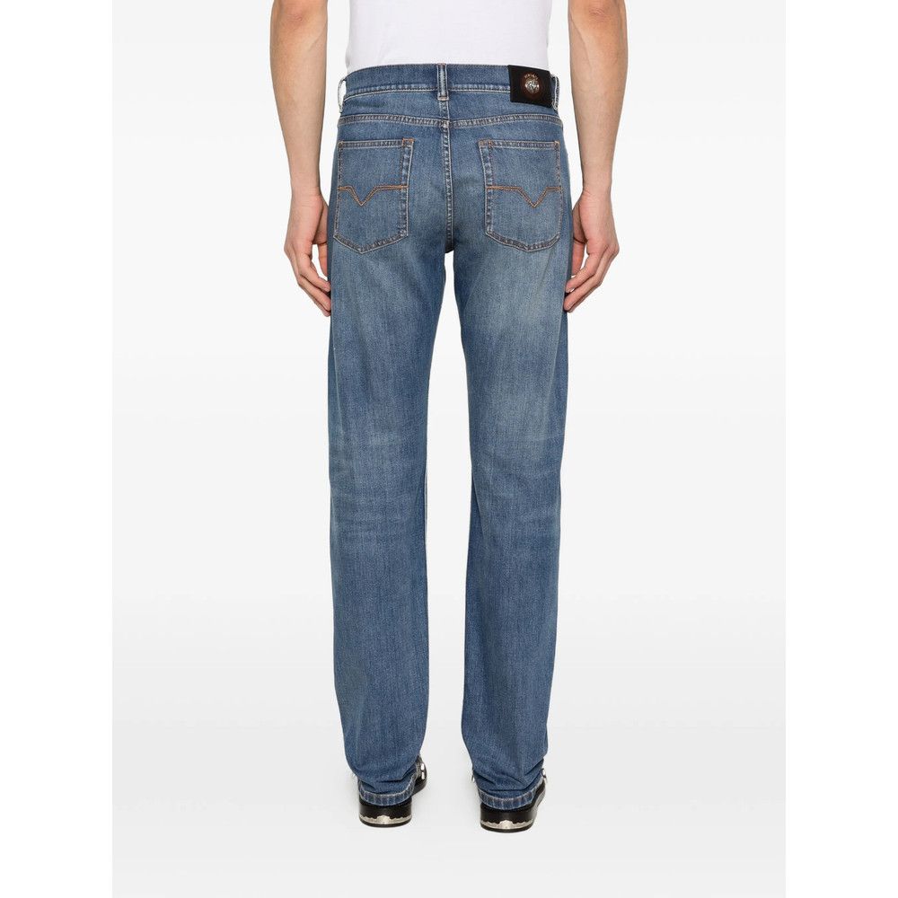 Versace Versace BLUE Denim - Regular & Straight-Leg Jeans Size US 34 / EU 50 - 4 Thumbnail