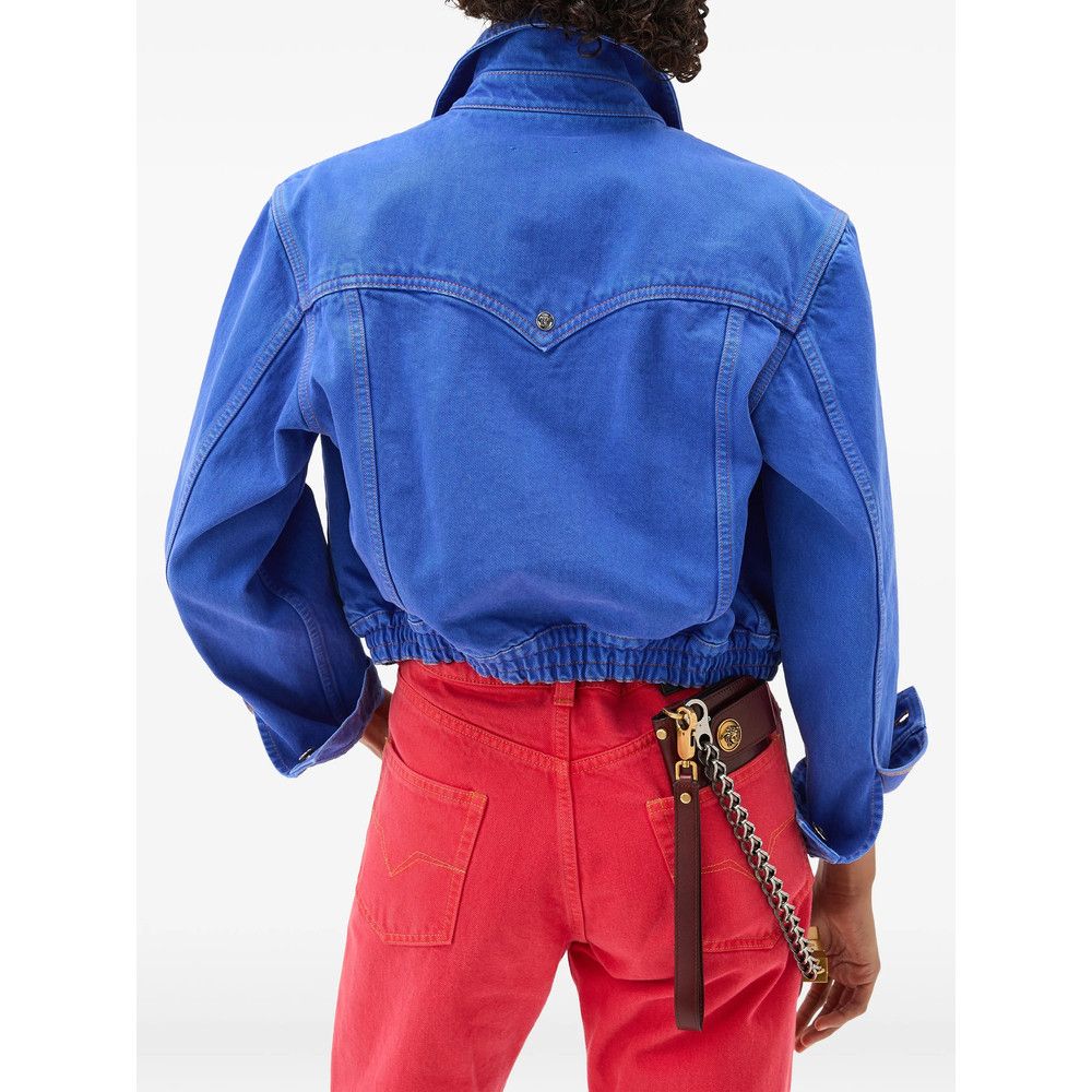 Versace Versace BLUE Jackets - Denim Jackets Size S / US 4 / IT 40 - 3 Thumbnail
