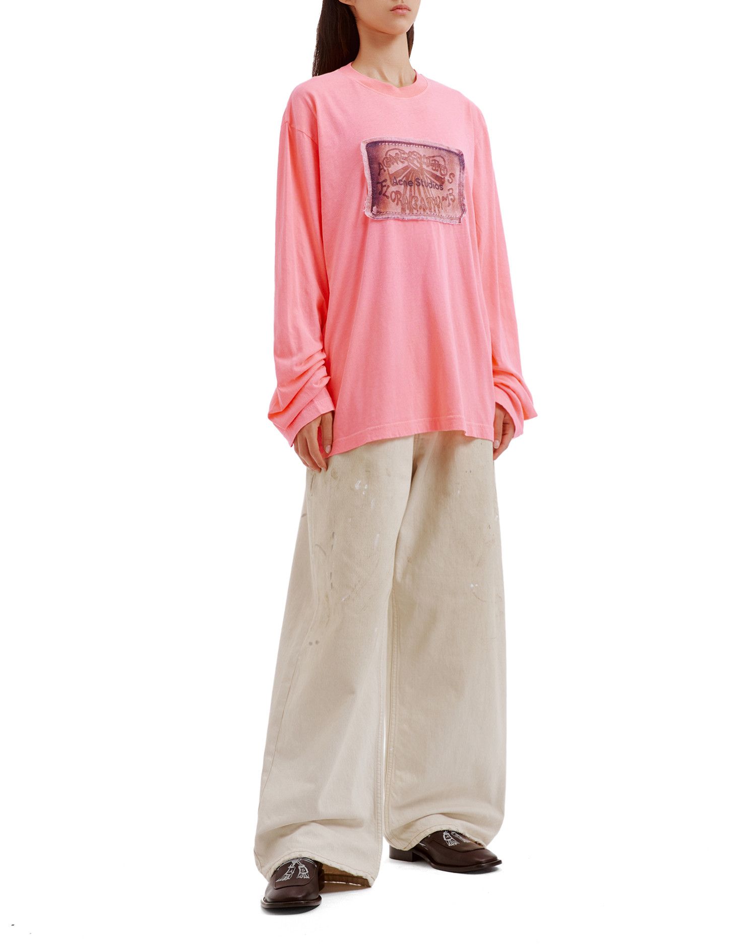 Acne Studios Acne Studios Patch Design Long Sleeve T-Shirt Size XXS / US 00 / IT 34 - 2 Thumbnail