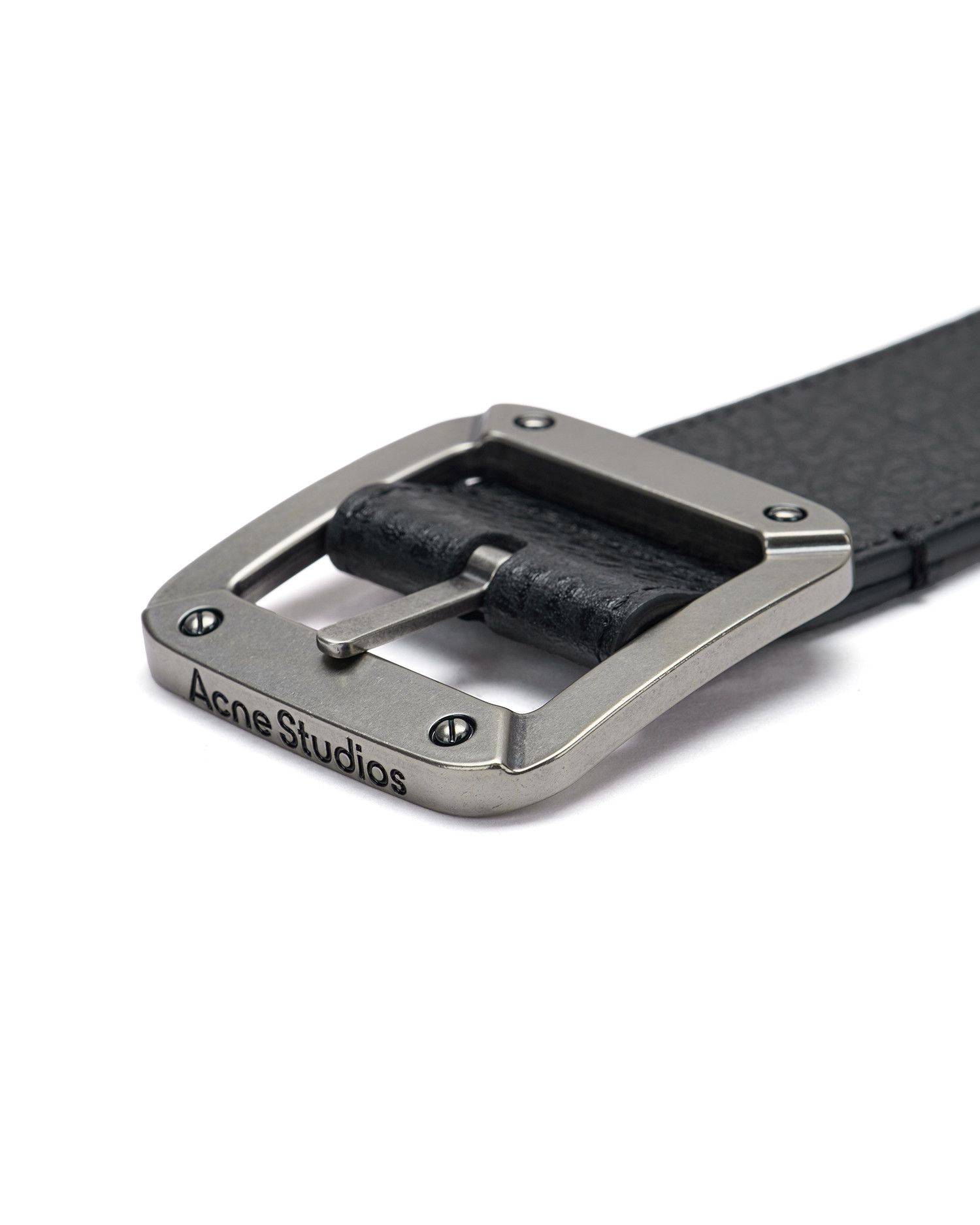 Acne Studios Acne Studios Square Buckle Pattern Texture Belt Size ONE SIZE - 3 Thumbnail