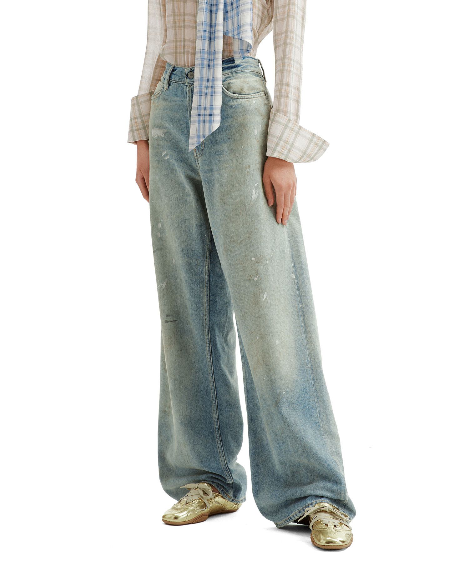 Acne Studios Acne Studios 1981 BAGGY FIT Splatter Distressed Design Jeans Size 24" / US 00 / IT 34 - 3 Thumbnail