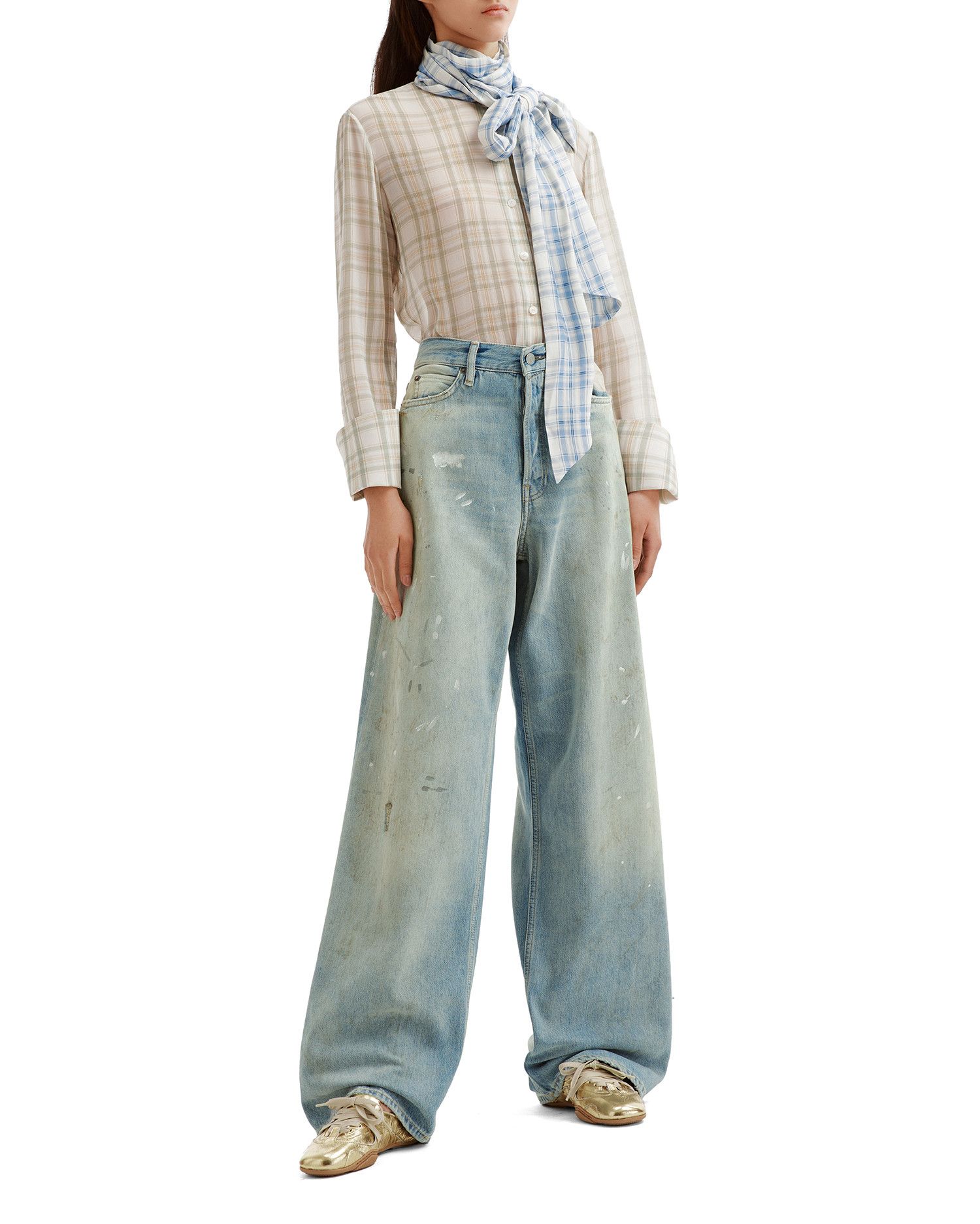 Acne Studios Acne Studios 1981 BAGGY FIT Splatter Distressed Design Jeans Size 26" / US 2 / IT 38 - 2 Thumbnail