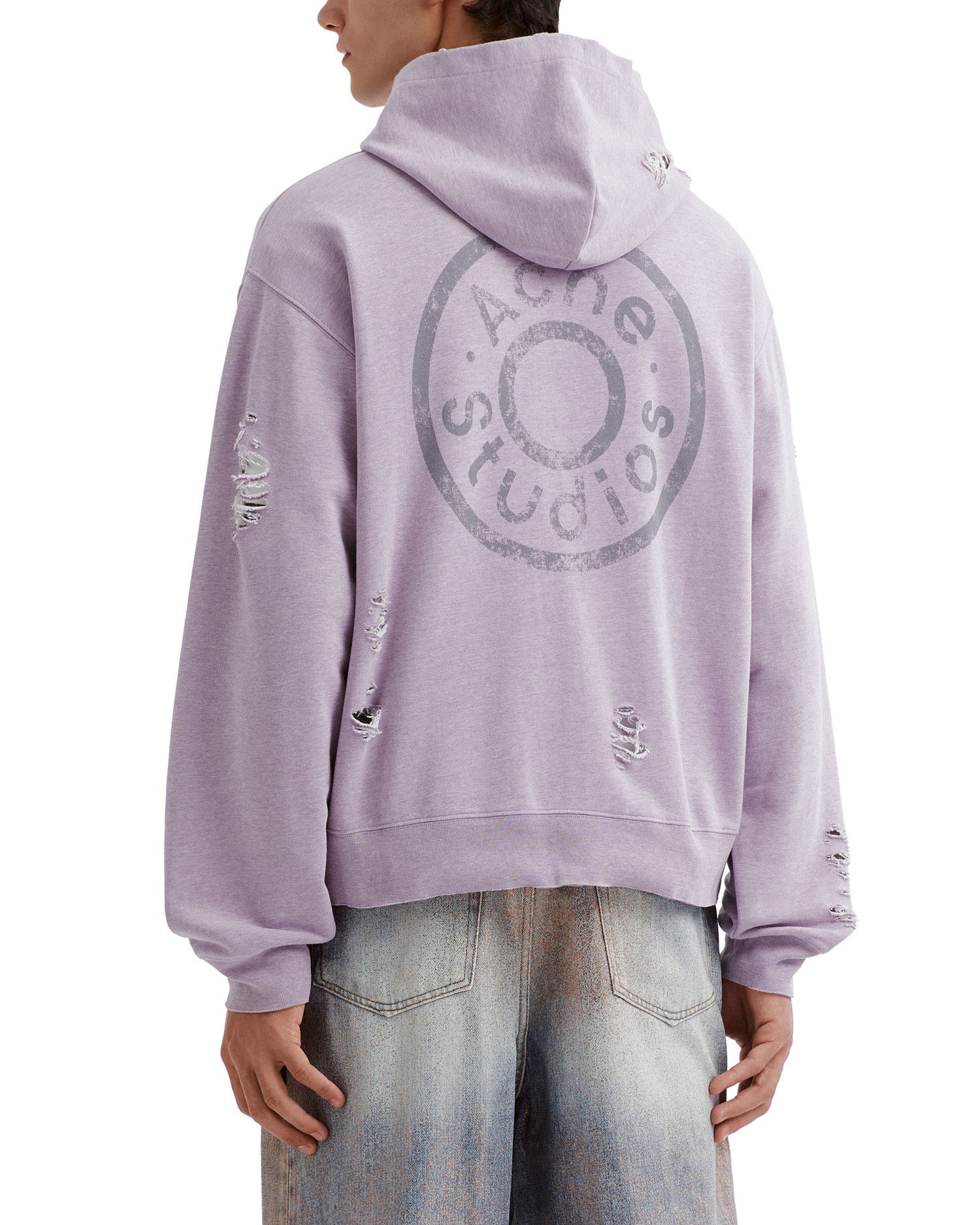 Acne Studios Acne Studios Ripped Hooded Zipper Sweatshirt Size US L / EU 52-54 / 3 - 4 Thumbnail
