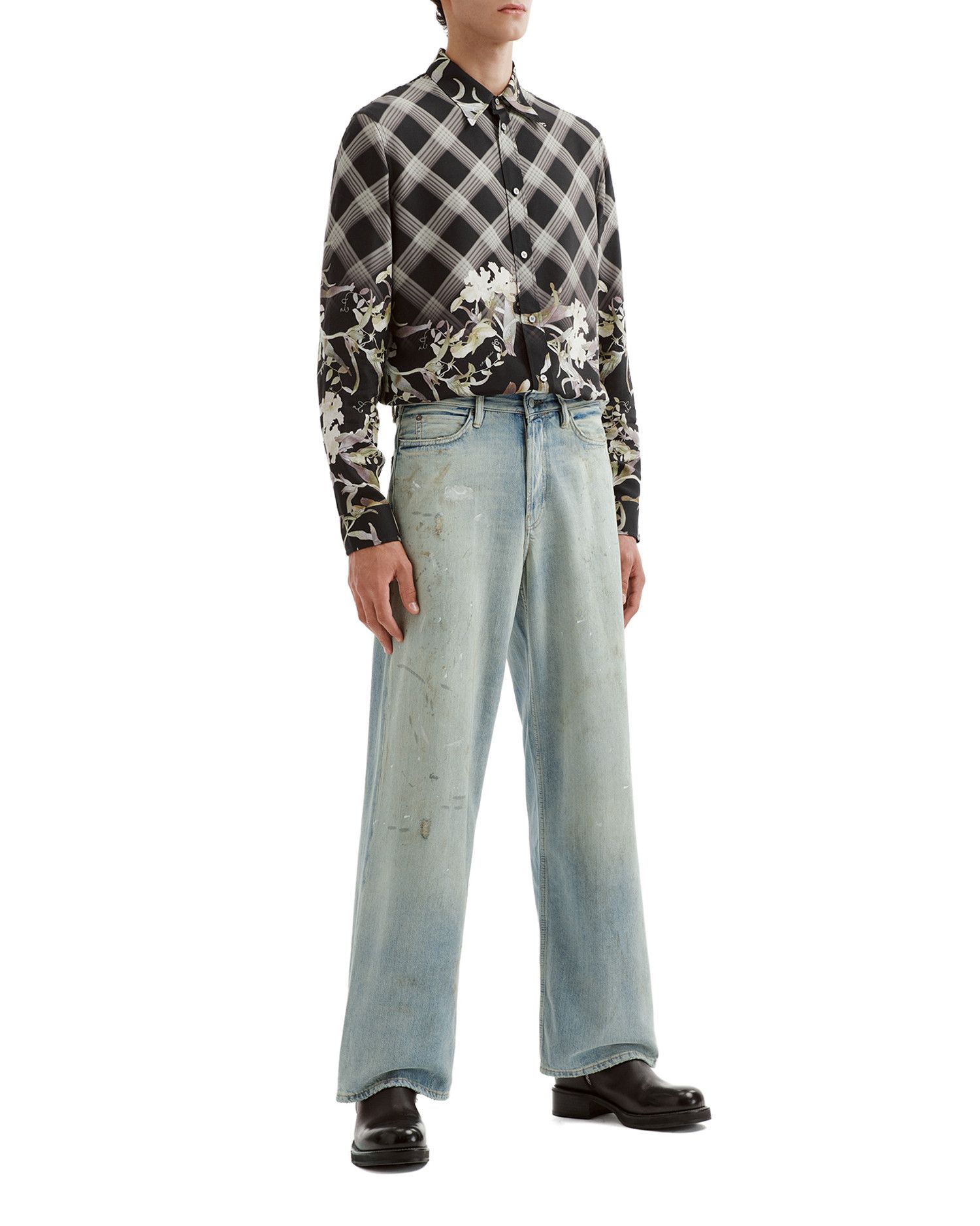 Acne Studios Acne Studios Splatter Distressed Design Jeans Size US 34 / EU 50 - 2 Thumbnail