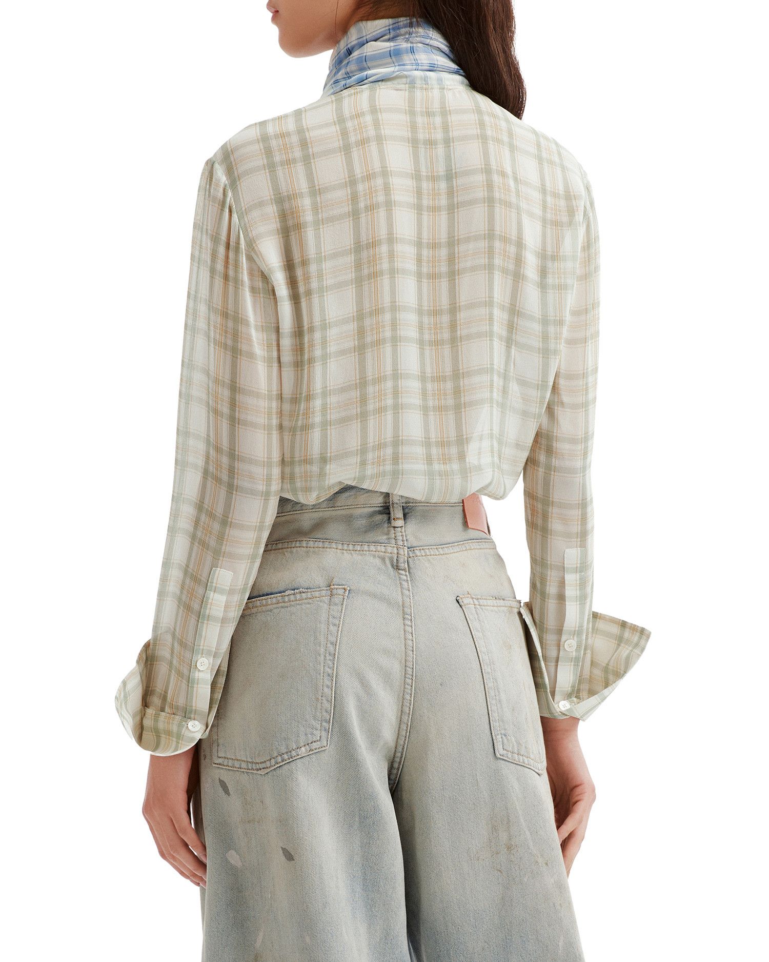 Acne Studios Acne Studios Ornament Lace-up Plaid Shirt Size M / US 6-8 / IT 42-44 - 4 Thumbnail