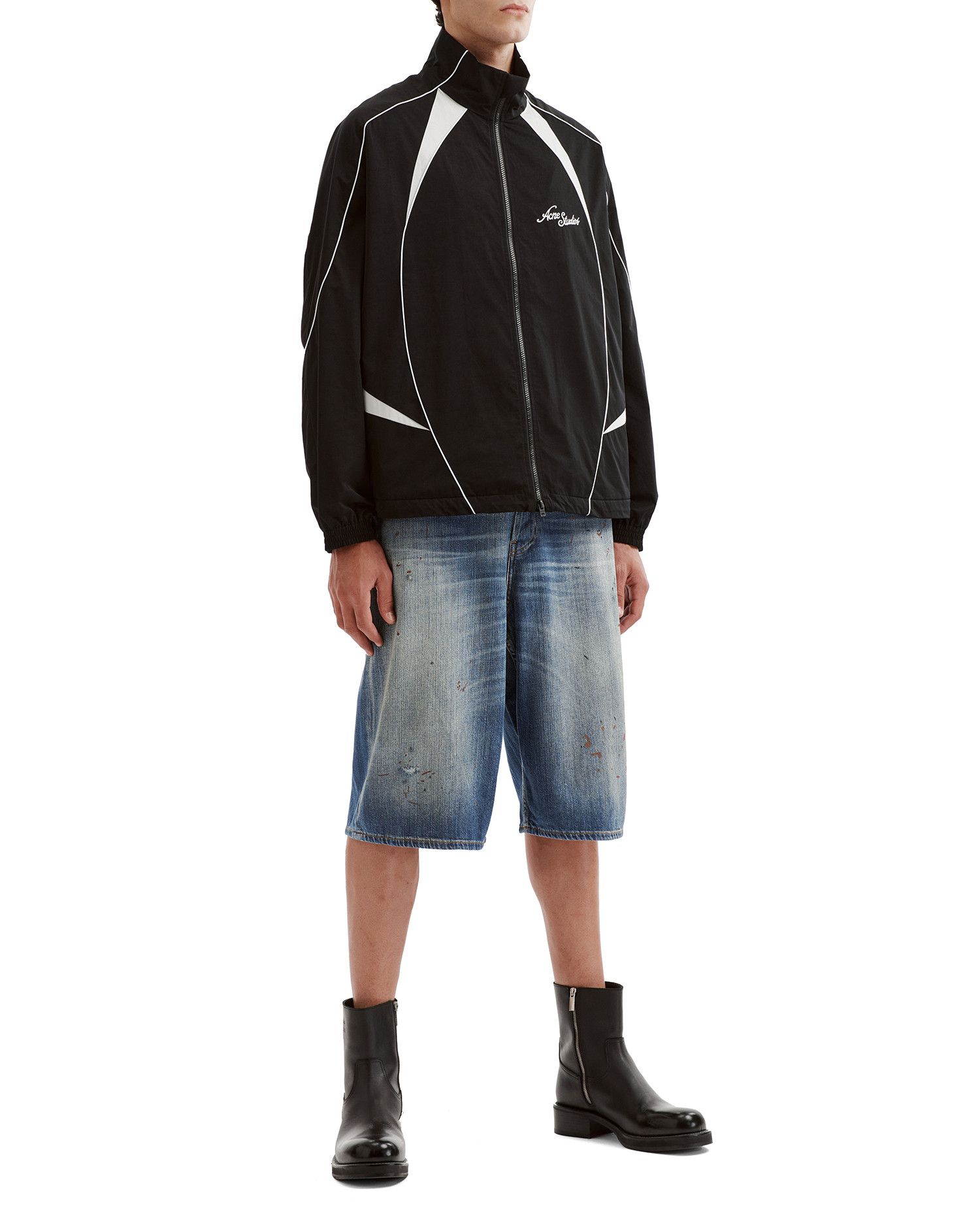 Acne Studios Acne Studios Splatter Distressed Design Denim Shorts Size US 40 / EU 56 - 2 Thumbnail