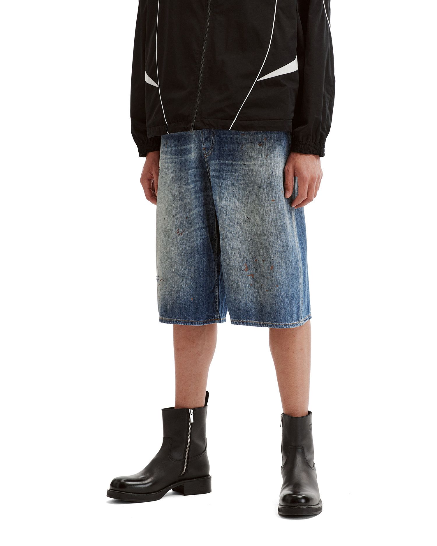 Acne Studios Acne Studios Splatter Distressed Design Denim Shorts Size US 40 / EU 56 - 3 Thumbnail