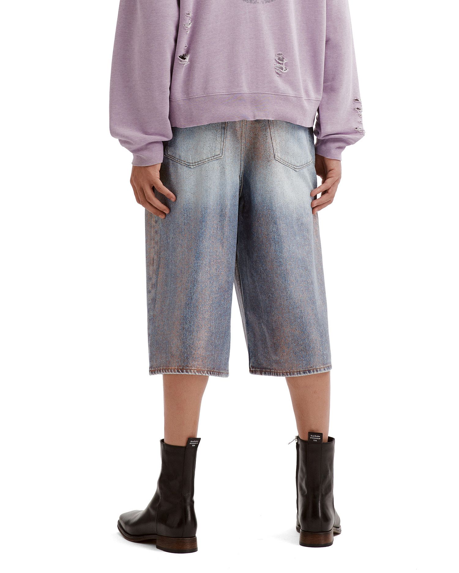 Acne Studios Acne Studios Metallic Print Denim Shorts Size US 30 / EU 46 - 4 Thumbnail
