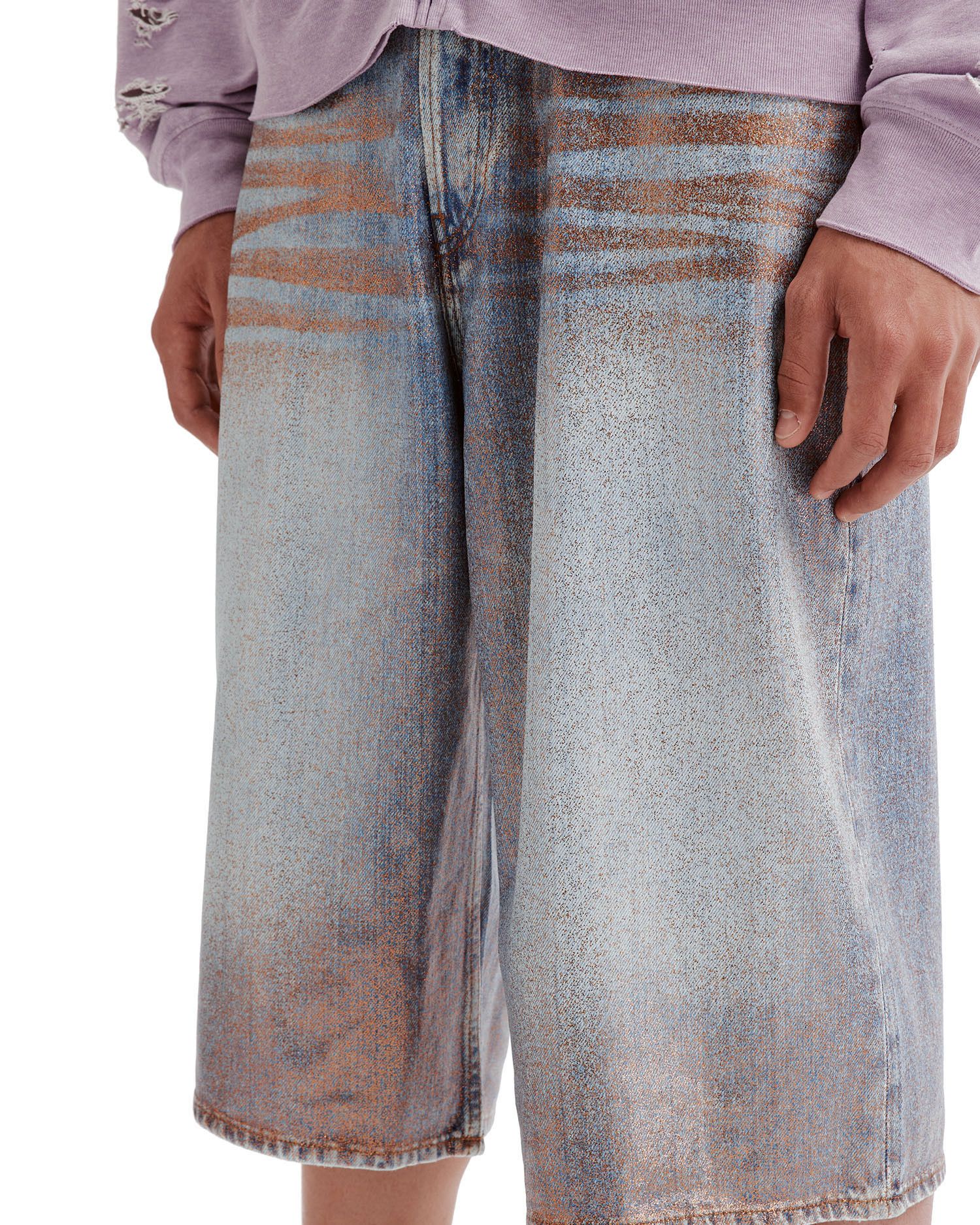 Acne Studios Acne Studios Metallic Print Denim Shorts Size US 32 / EU 48 - 5 Thumbnail