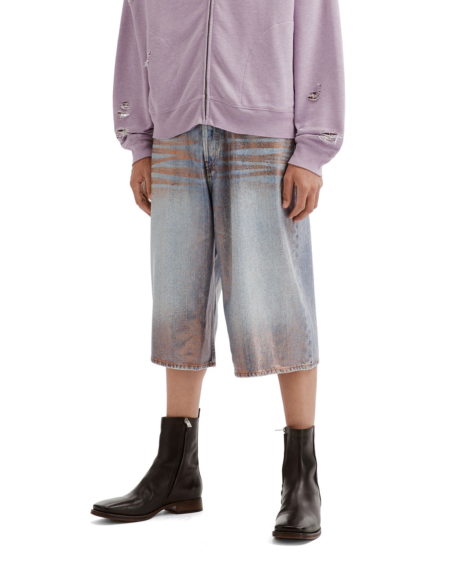 Acne Studios Acne Studios Metallic Print Denim Shorts Size US 32 / EU 48 - 3 Thumbnail
