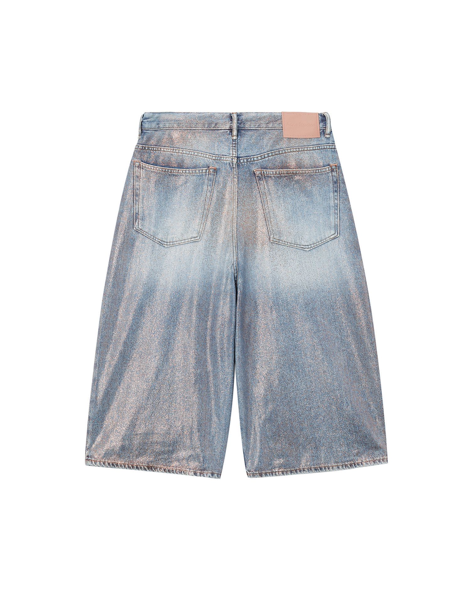 Acne Studios Acne Studios Metallic Print Denim Shorts Size US 34 / EU 50 - 6 Thumbnail